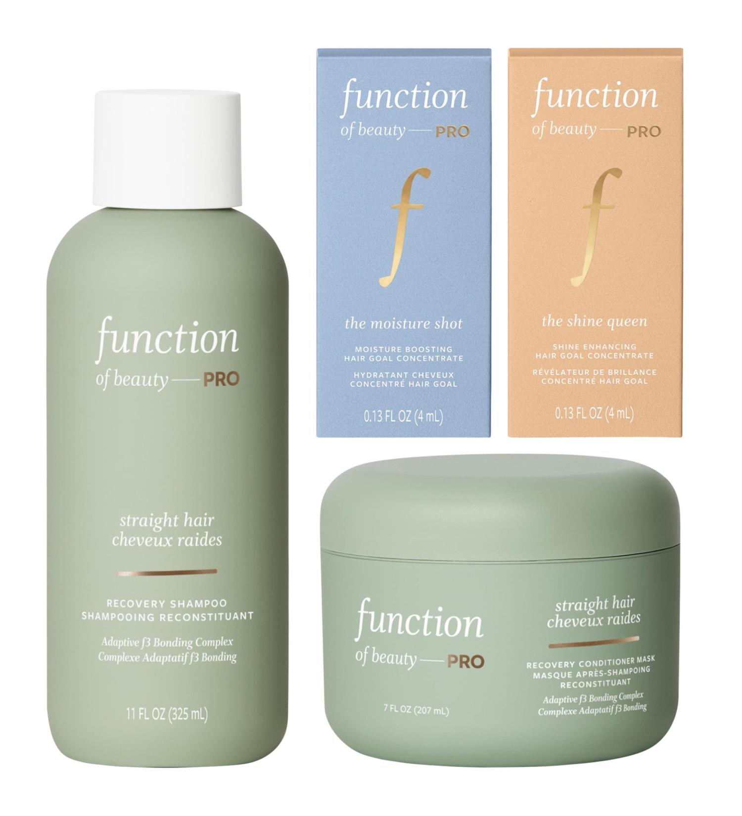 Shop Function of Beauty PRO Straight Shampoo & Mask Value Set with Moisture and Shine Boosters Online - Best Price & International Shipping - Buy Online on GoSupps.com