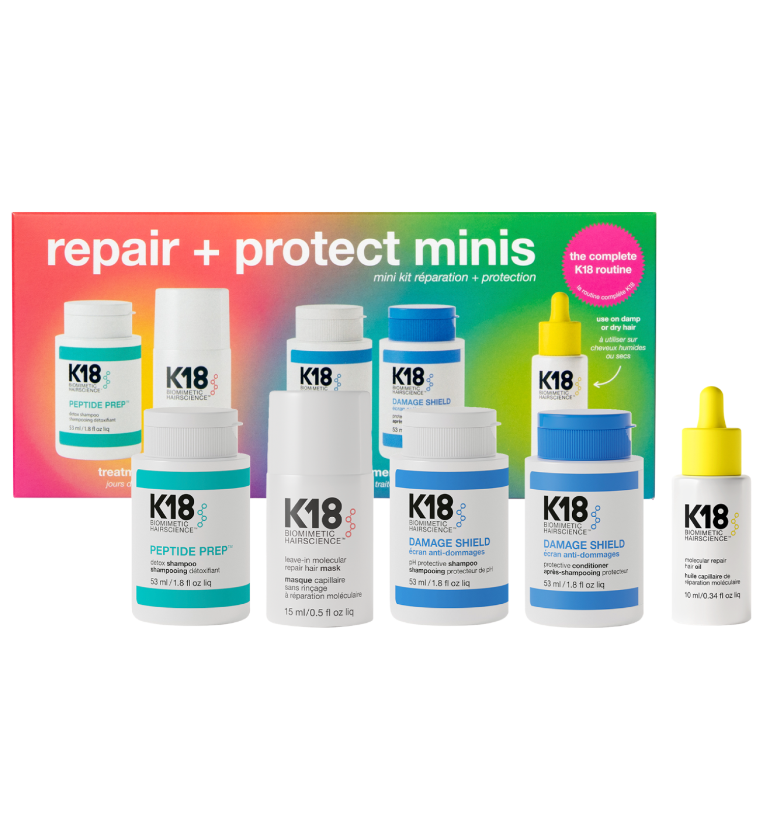 Shop K18 Biomimetic Hairscience Repair + Protect Mini's Hair Set Online - Best Price & International Shipping - Buy Online on GoSupps.com
