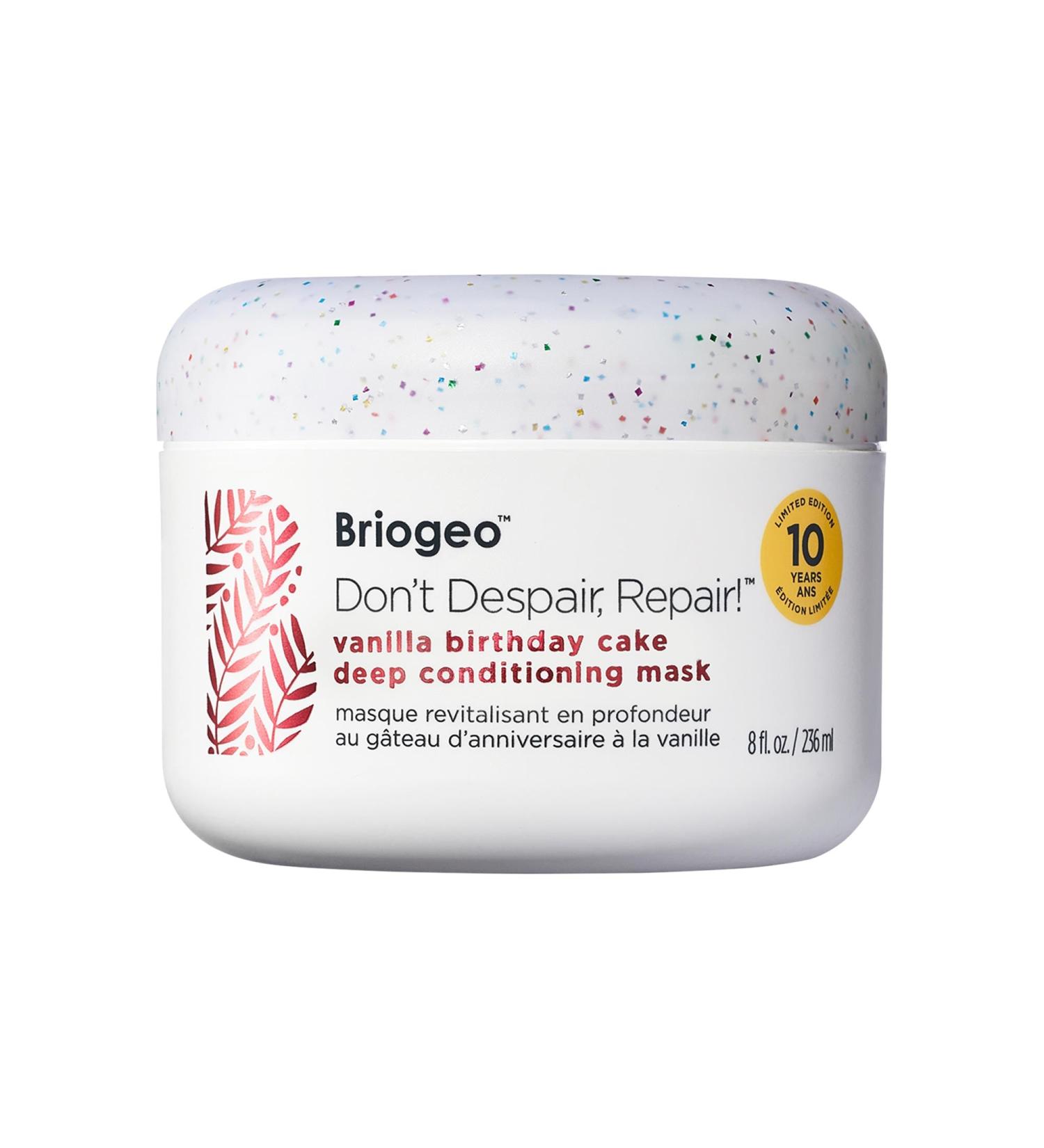 Shop Briogeo Don't Despair Repair! Deep Conditioning Hair Mask Limited Edition Vanilla Birthday Cake Scent - 8 oz / 236 mL Online - Best Price & International Shipping - Buy Online on GoSupps.com
