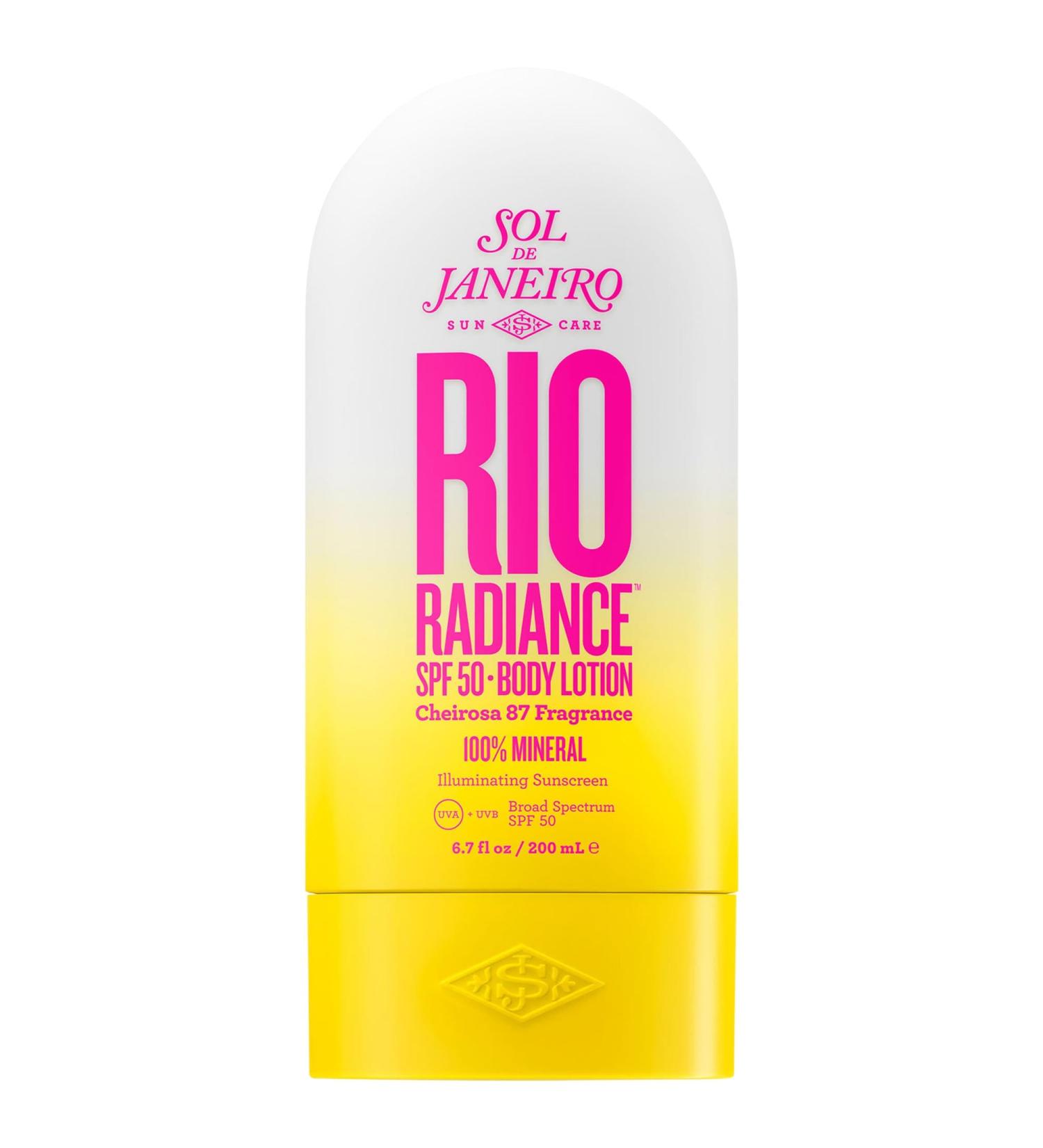 Shop Sol de Janeiro Rio Radiance SPF 50 Mineral Body Lotion Sunscreen with Niacinamide - 6.7 oz / 200 mL Online - Best Price & International Shipping - Buy Online on GoSupps.com