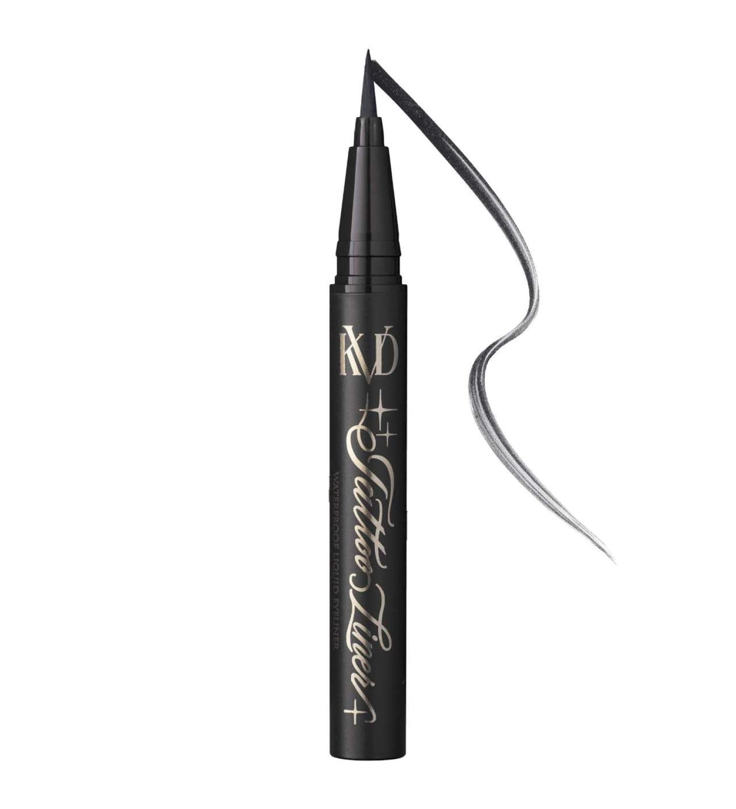 Shop KVD Beauty Mini Tattoo Liner Vegan Waterproof Liquid Eyeliner - 0.007 oz / 0.2 mL Trooper Black - satin black Online - Best Price & International Shipping - Buy Online on GoSupps.com