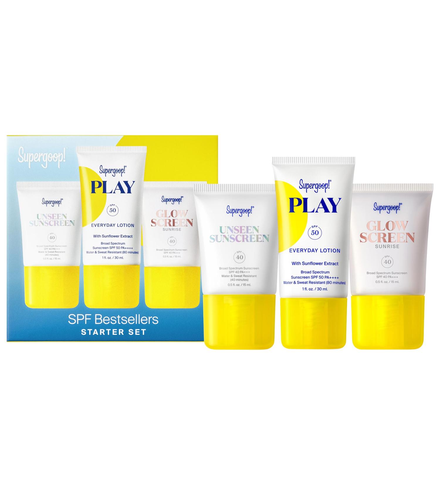 Shop Supergoop! SPF Bestsellers Starter Set Online - Best Price & International Shipping - Buy Online on GoSupps.com