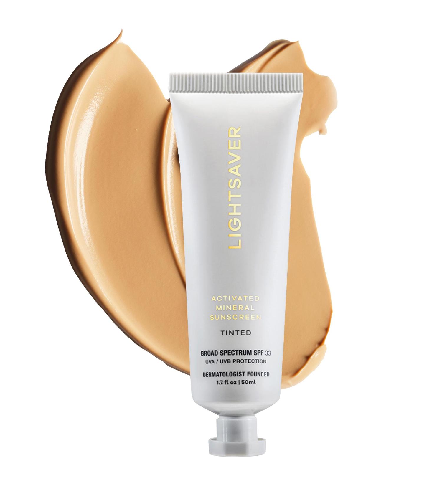 Shop LIGHTSAVER Tinted - Activated Mineral Face Sunscreen Broad Spectrum - SPF 33 - 1.69 oz / 50 ml Online - Best Price & International Shipping - Buy Online on GoSupps.com