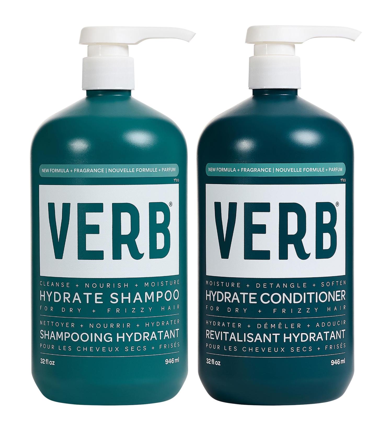 Shop Verb Hydrate Shampoo + Conditioner Jumbo Set for Dry Frizzy Hair Online - Best Price & International Shipping - Buy Online on GoSupps.com