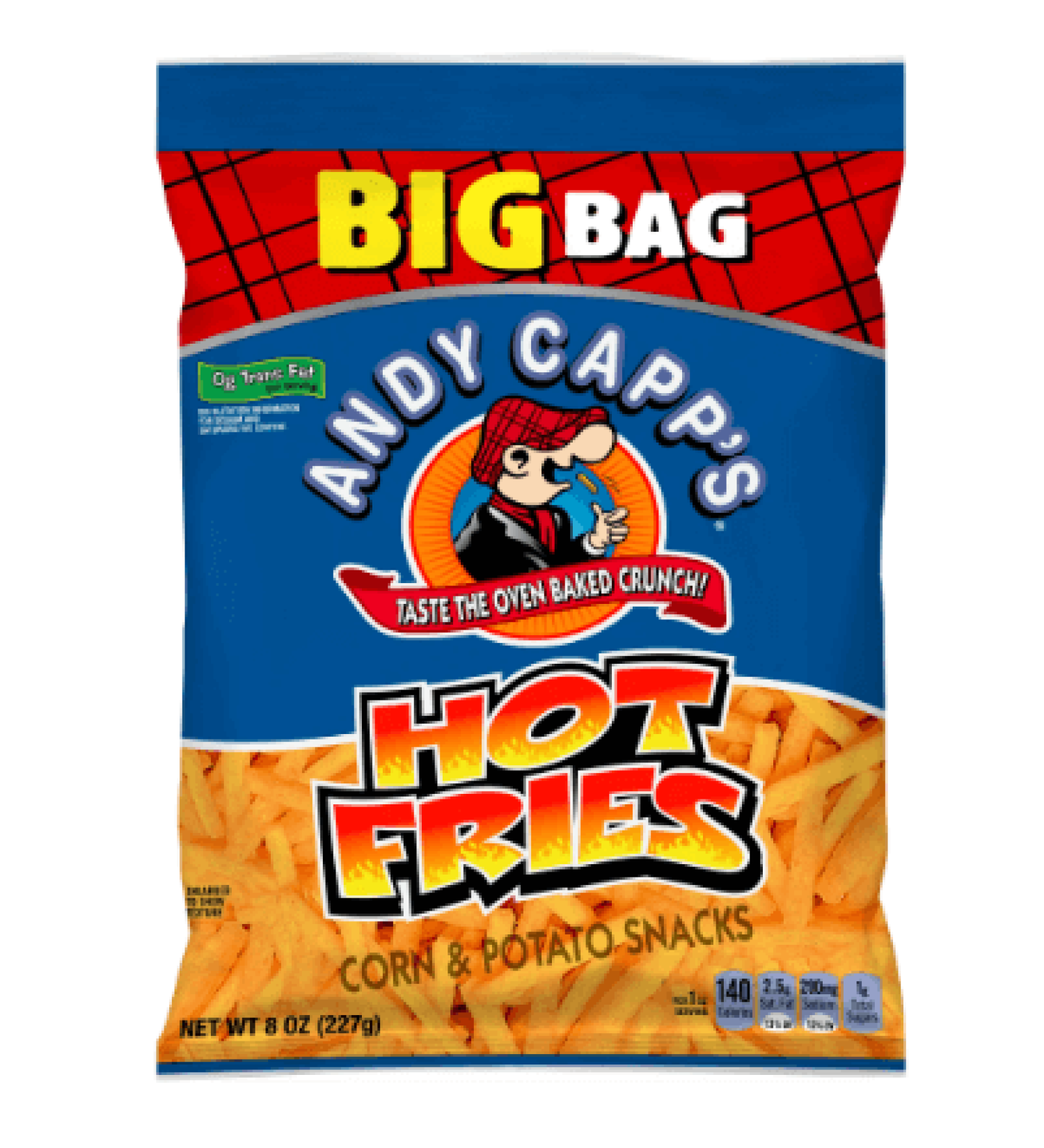 Andy Capp's Big Bag Hot Fries - 8 oz | Crunchy Snack for Spicy Cravings - Buy Online on GoSupps.com
