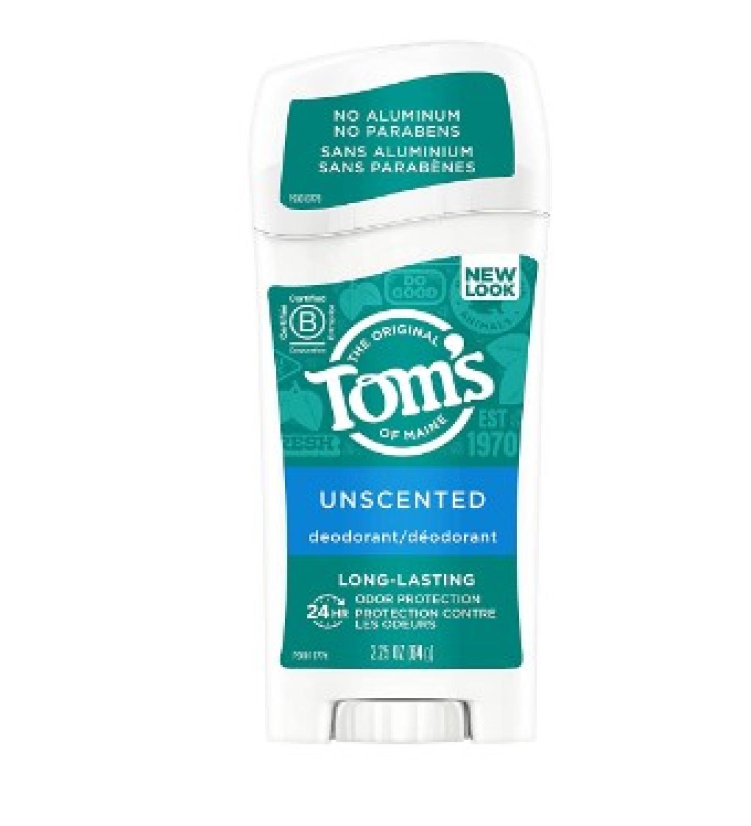 Tomâ€™s of Maine Natural Deodorant - Aluminum-Free Lemongrass, 2.25 oz | Long Lasting Freshness - Buy Online on GoSupps.com