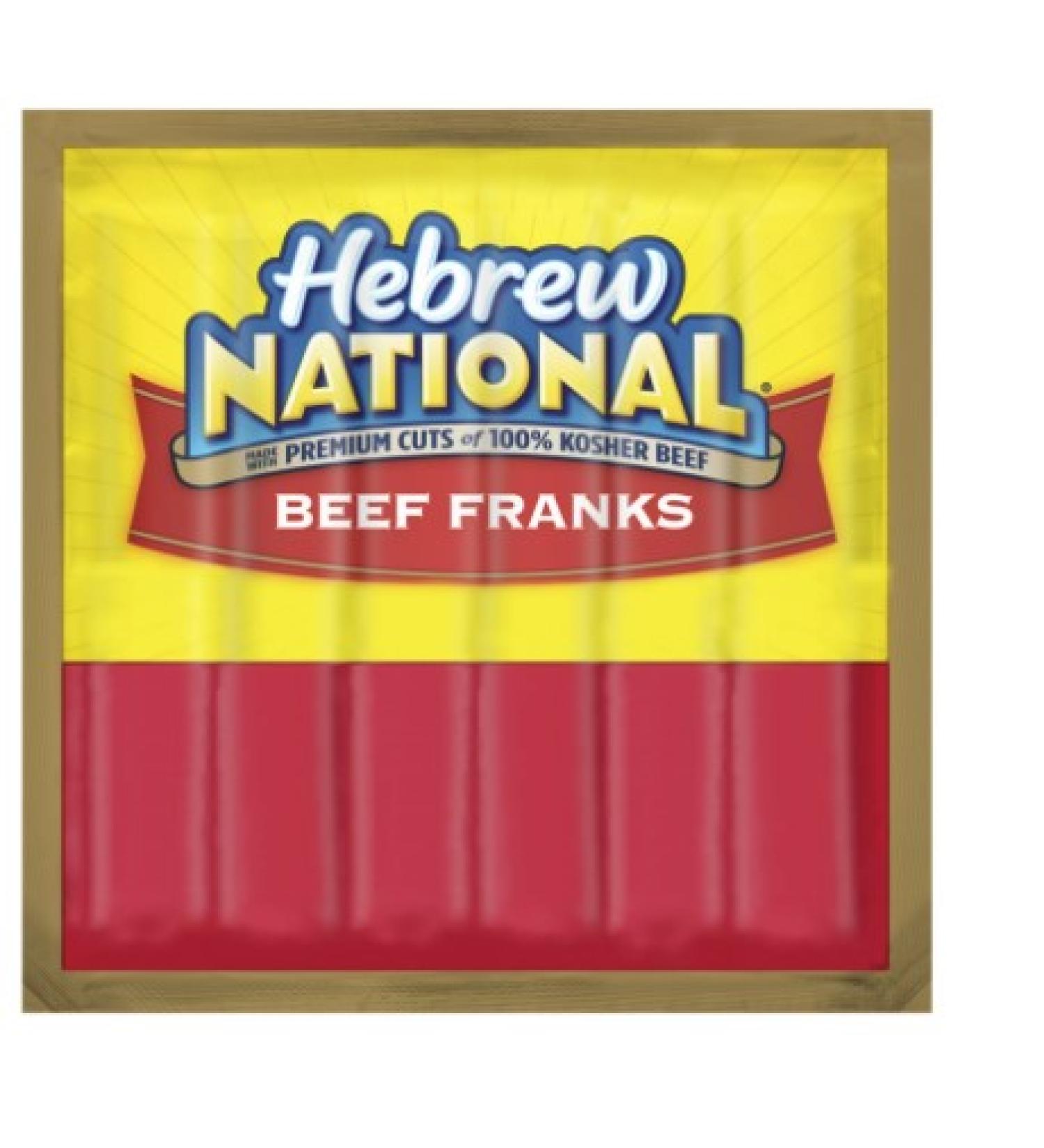 Hebrew National 100% Kosher Beef Franks - 6 Ct - 10.3 oz: Authentic Kosher Hot Dogs from Hebrew National - Buy Online on GoSupps.com
