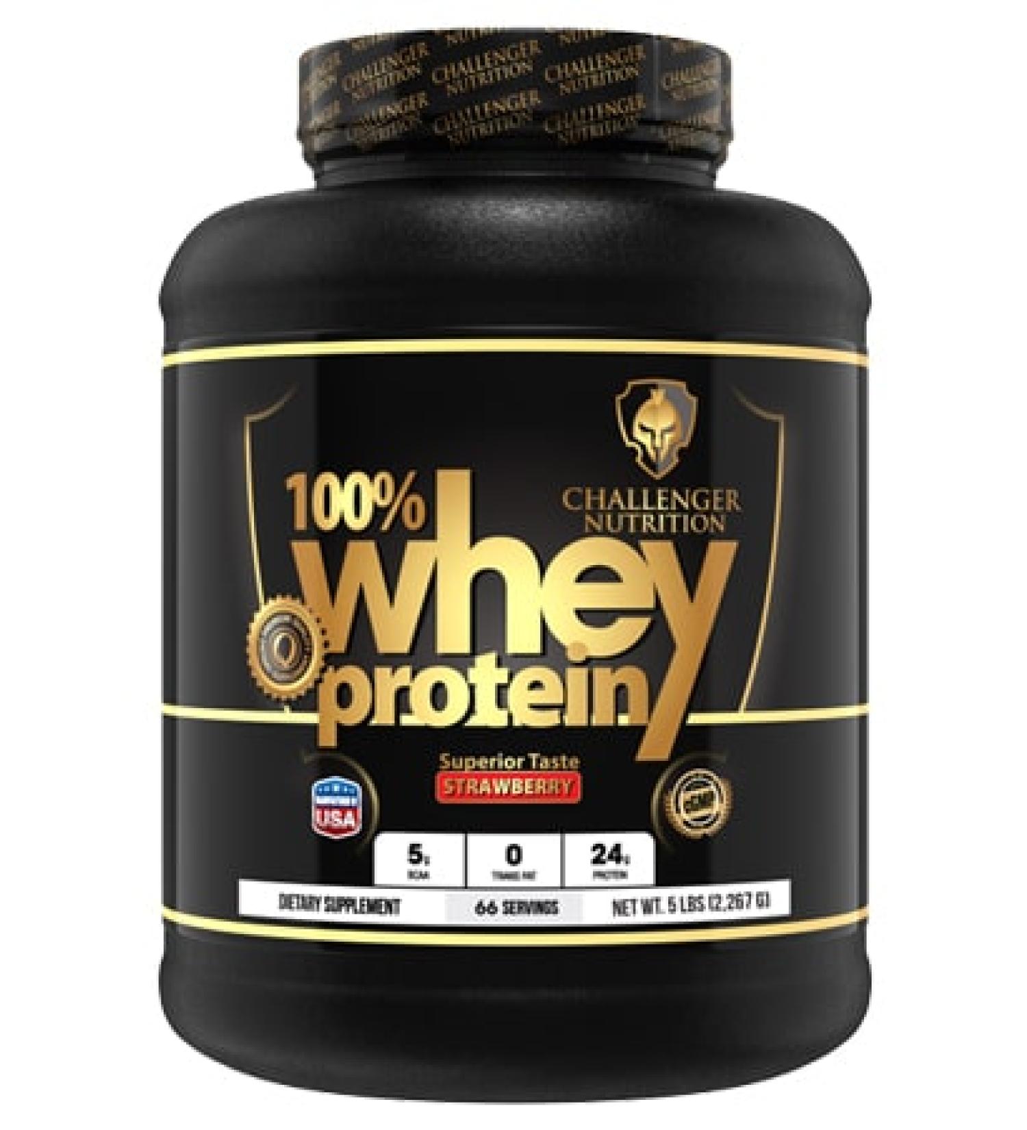 Challenger Nutrition 100% Whey Protein Powder - Strawberry - 5 lbs.