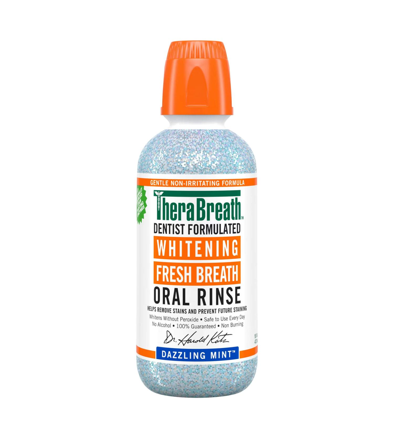 TheraBreath Whitening Fresh Breath Oral Rinse - 16 Oz | Long-Lasting Freshness & Whitening - Buy Online on GoSupps.com