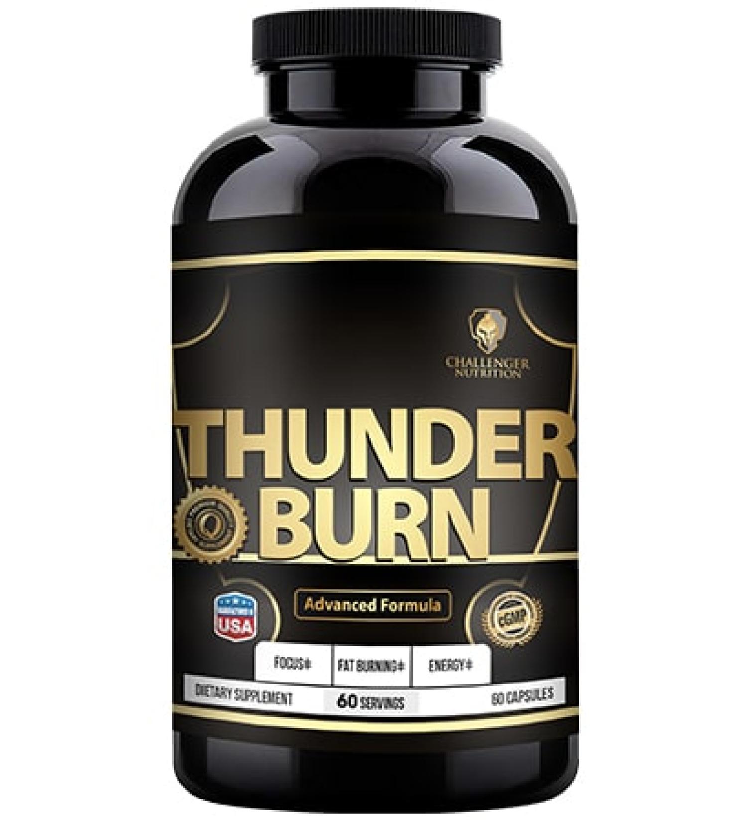 Challenger Nutrition Thunder Burn - 60 Servings | Fat Burner & Energy Boost - Buy Online on GoSupps.com