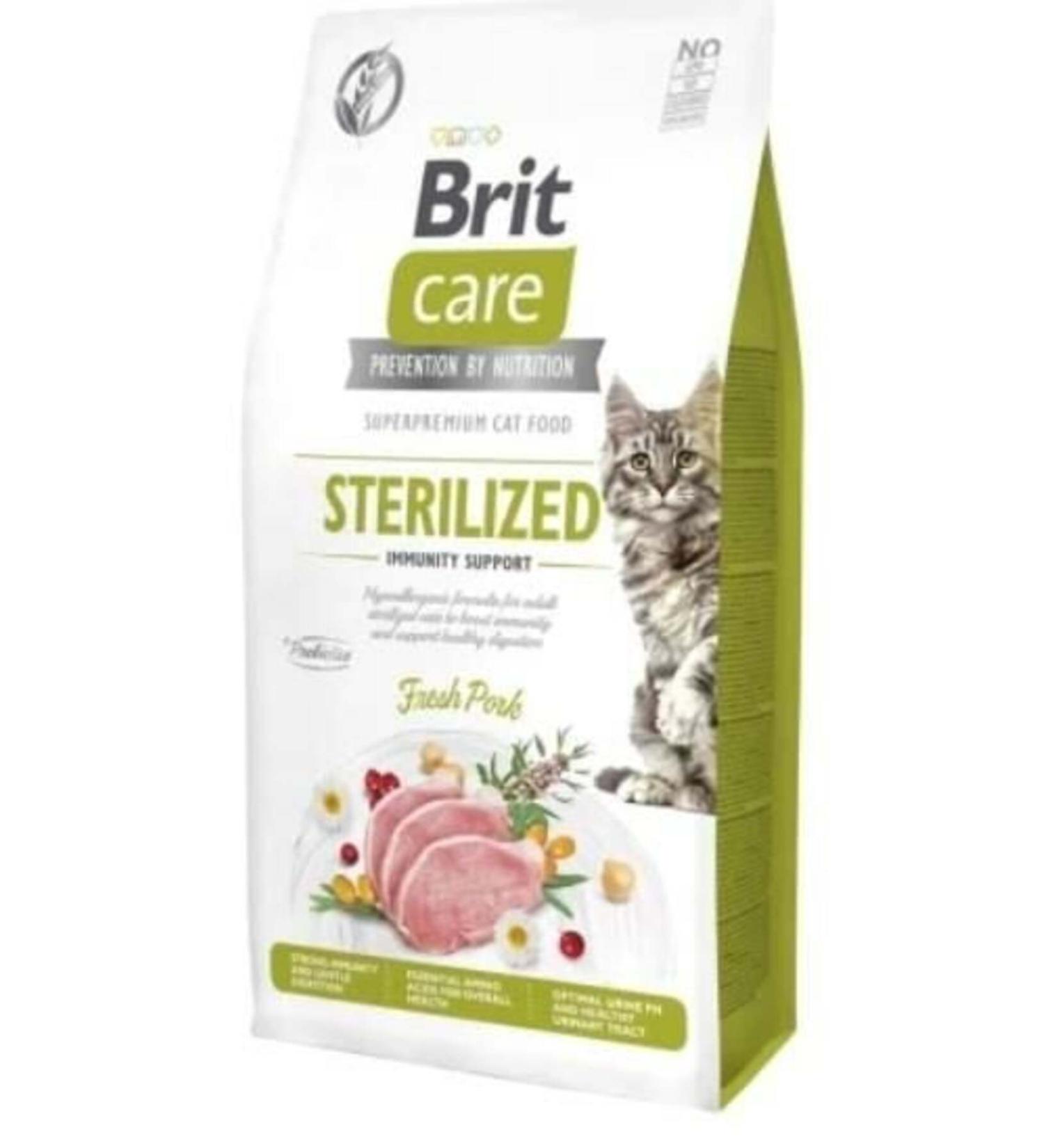 Brit Care Immunity Prebiotic Pig Sterilized Cat Food 7 Kg - Buy Online on GoSupps.com