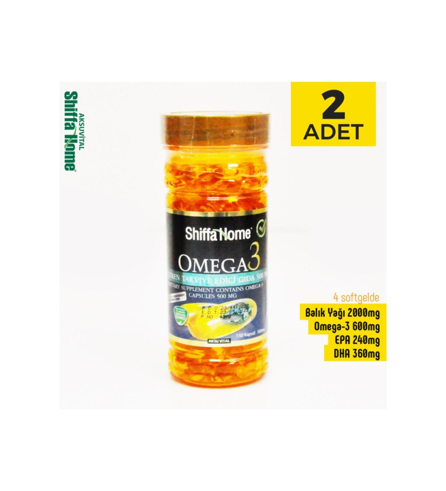 Shiffa Home Omega-3 Softgel 150 Softgel 500 mgX2Quantity
