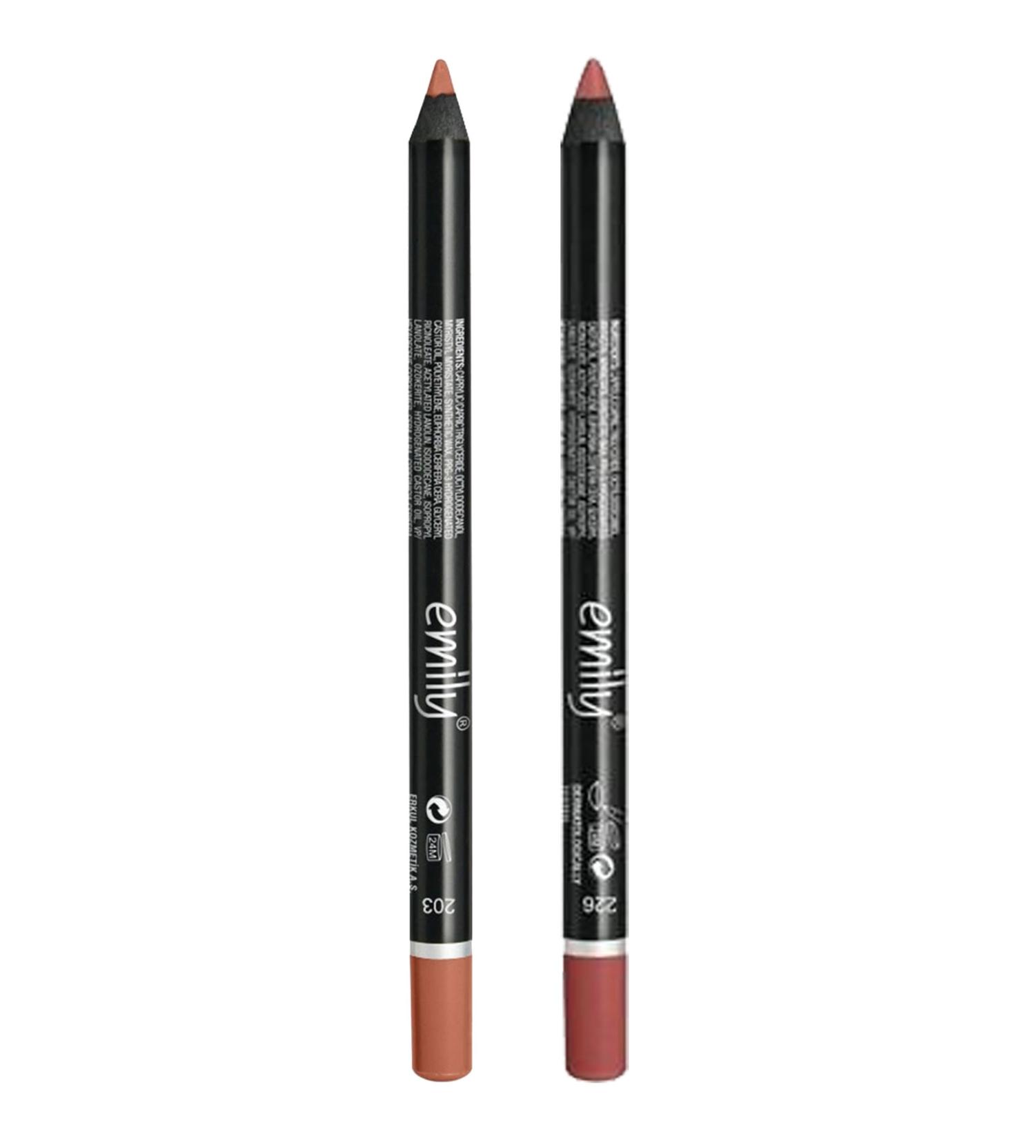 Golden Rose Emily Lip Pencil Set of 2 No: 203-226