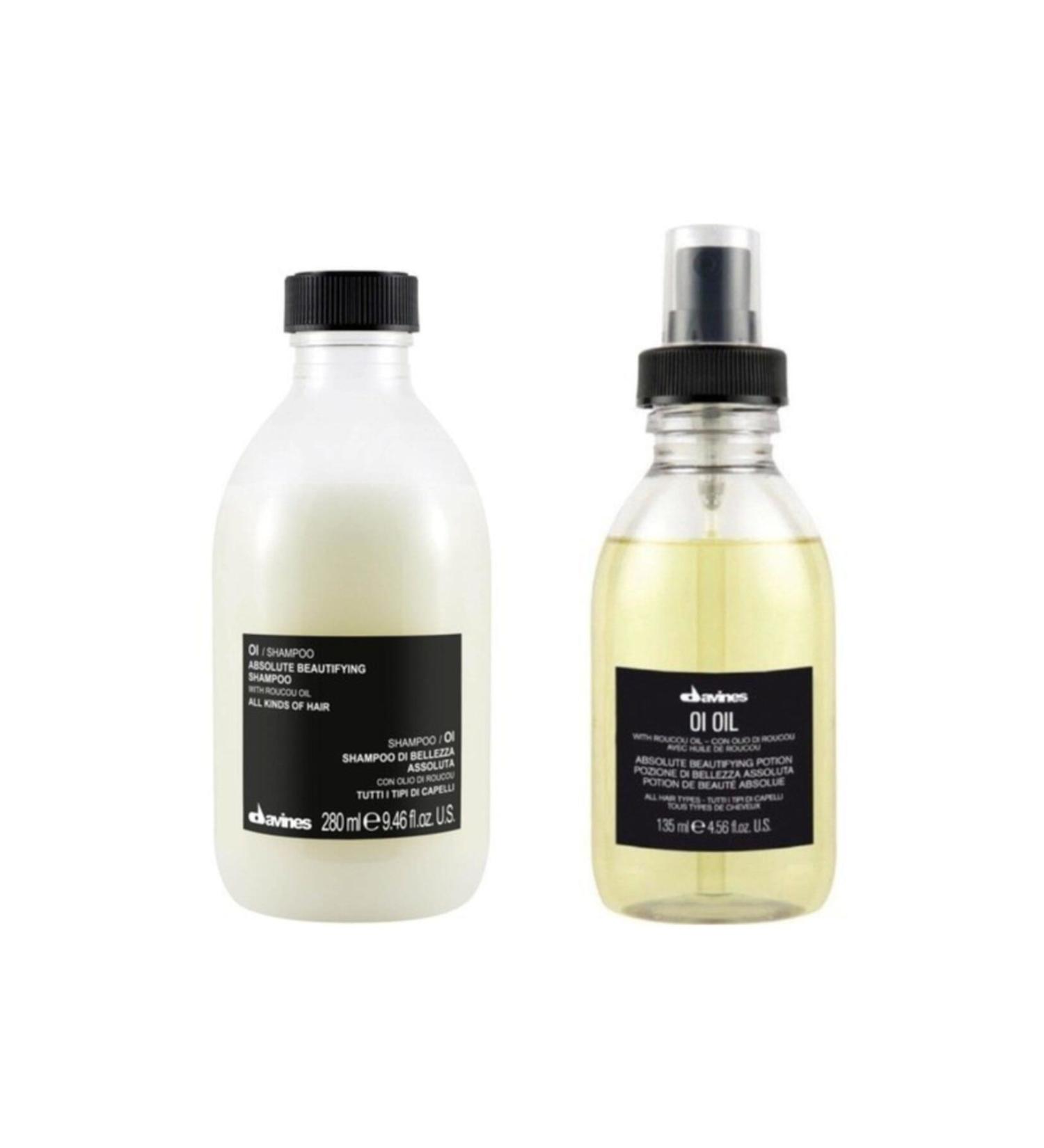 Davines Vegan Oi/oil Sulfate Free Shampoo 280ml + Oil 135ml AlyaOnline