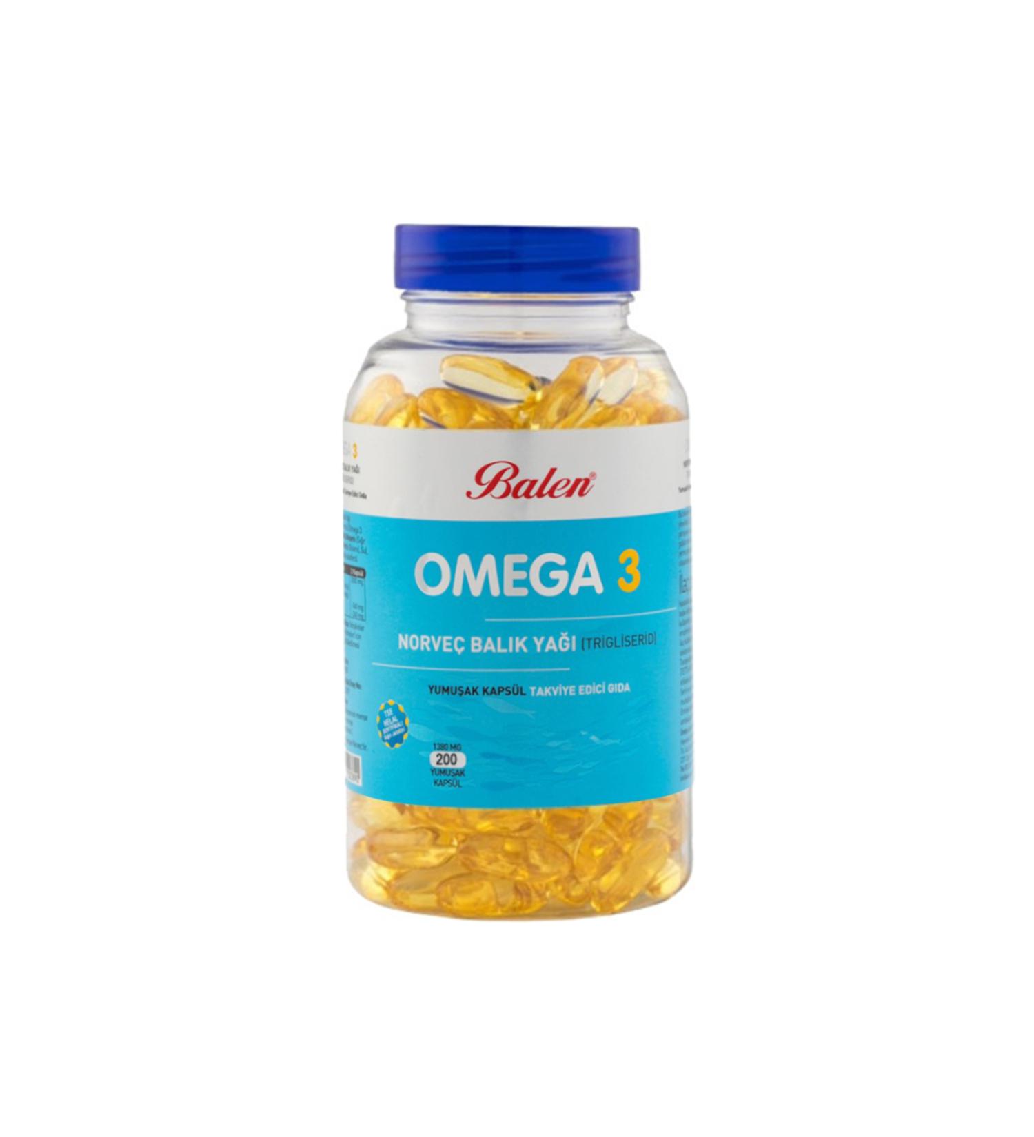 Balen Omega 3 Norwegian Fish Oil 1380 Mg 200 Capsules (triglyceride Form)
