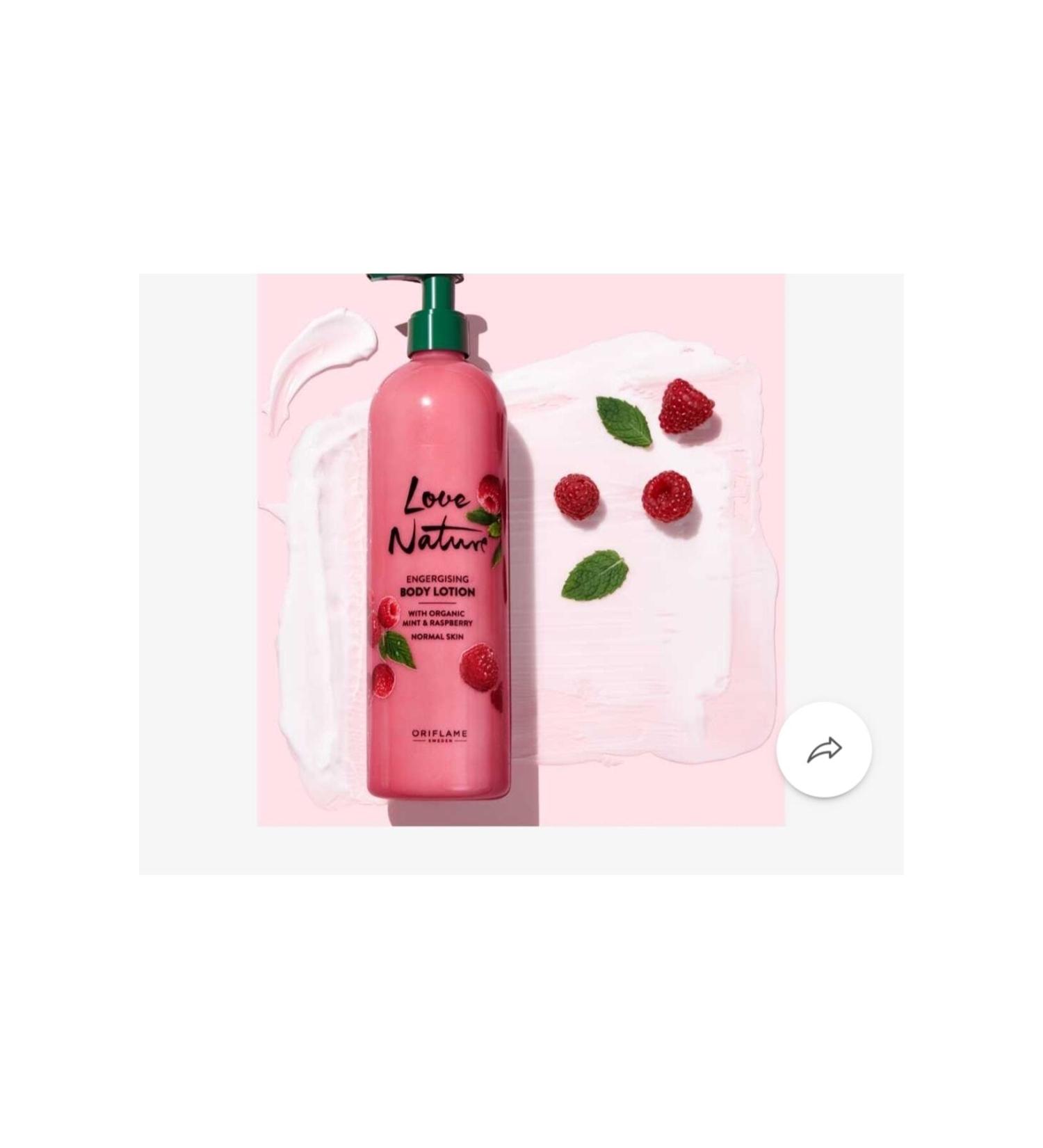 Oriflame Love Nature Organic Mint & Raspberry Energizing Body Lotion