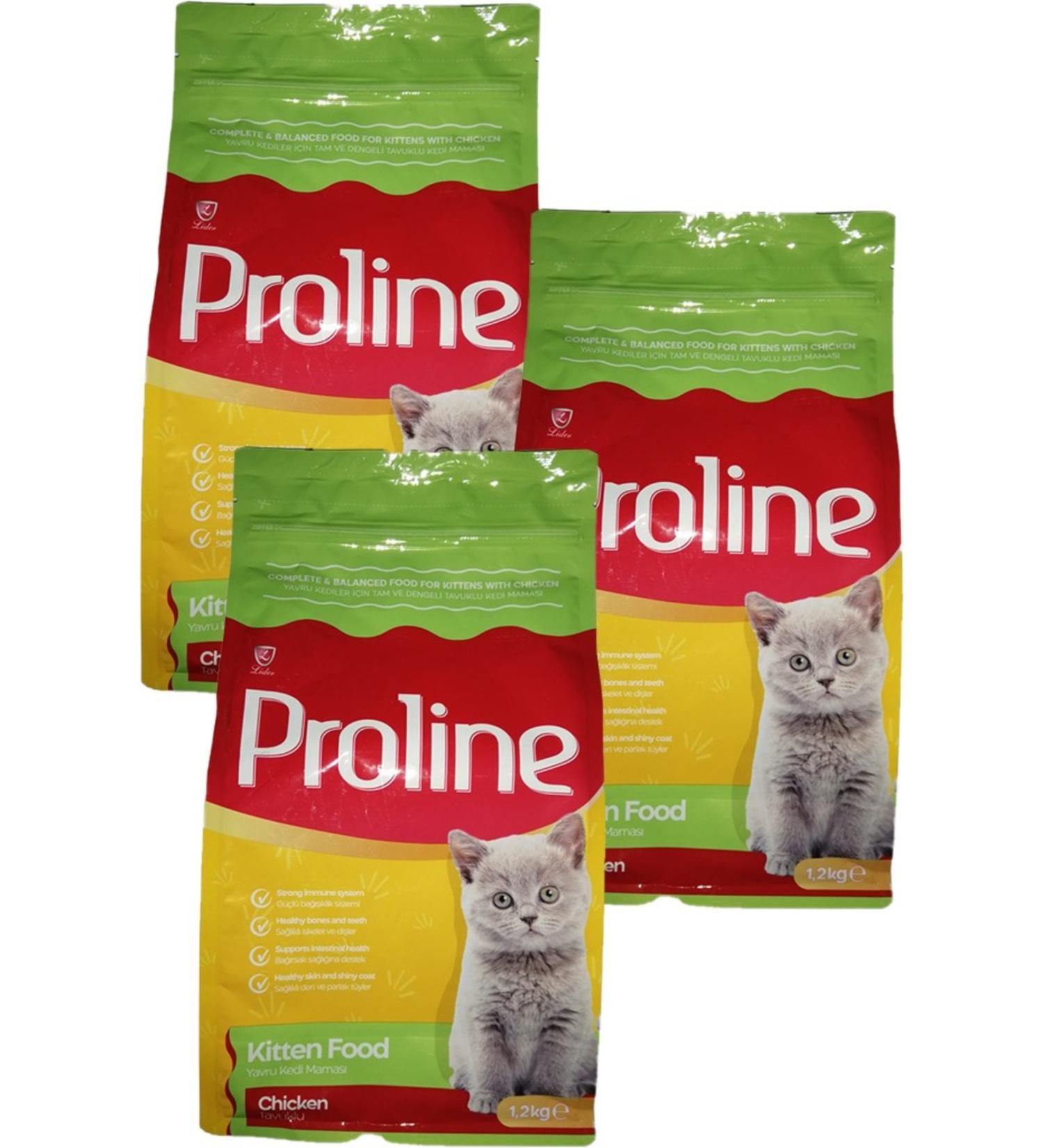 Proline Chicken Kitten Cat Food 1200 gr X 3 Pack Kitten