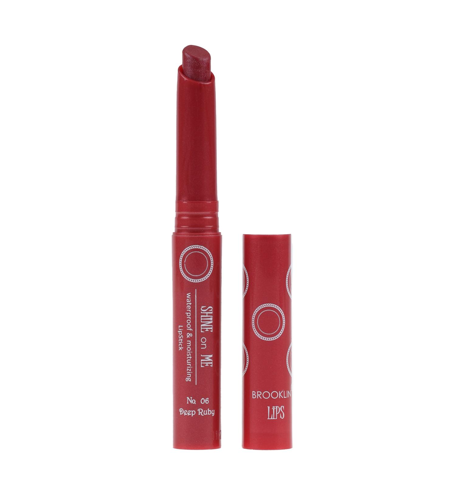 BROOKLIN Lipstick - LIPSTICK SHINE on ME No 06 deep ruby - Buy Online on GoSupps.com