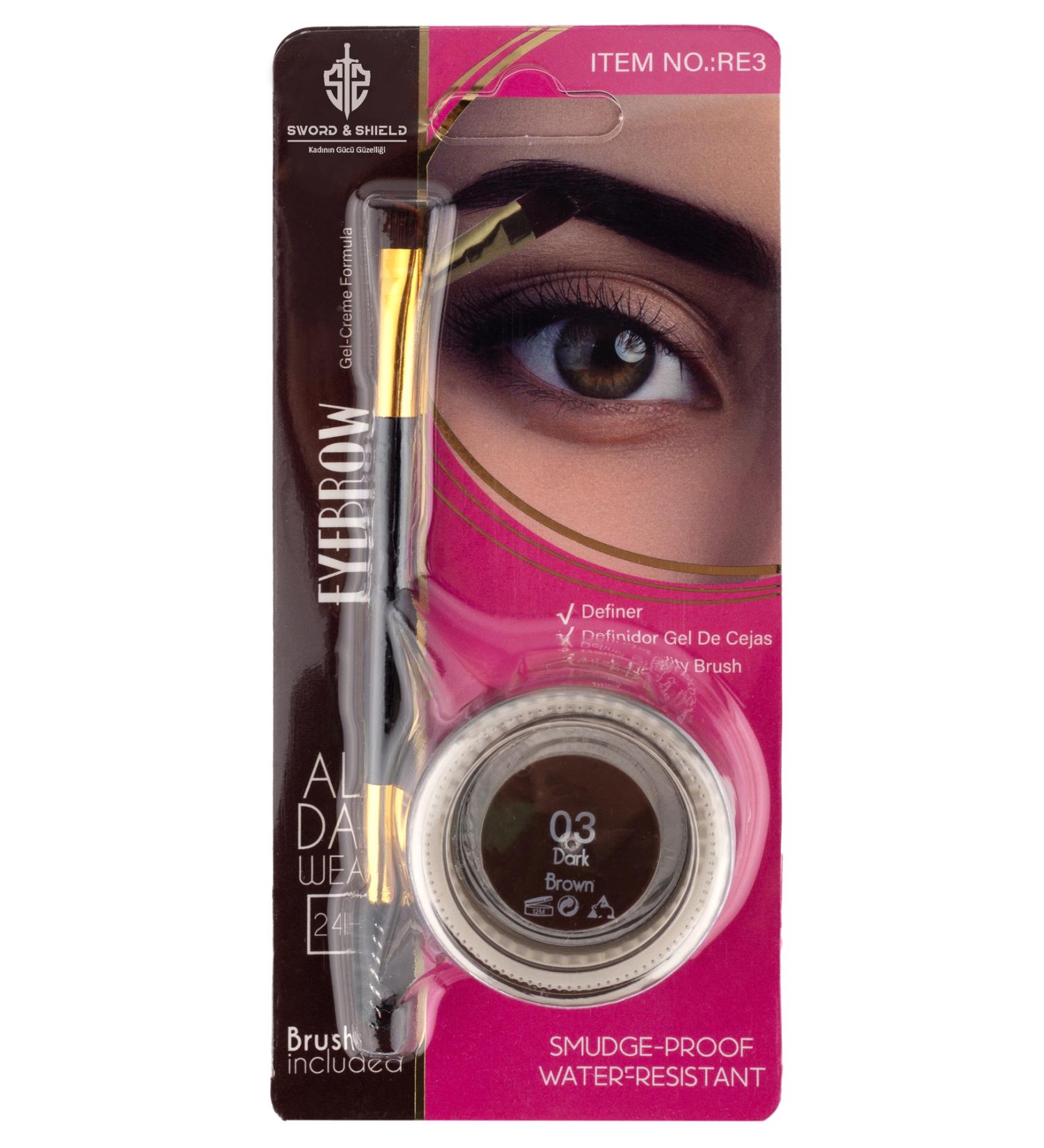 Sword & Shield S&S Single Gel Eyeliner Set Dark Brown - Buy Online on GoSupps.com
