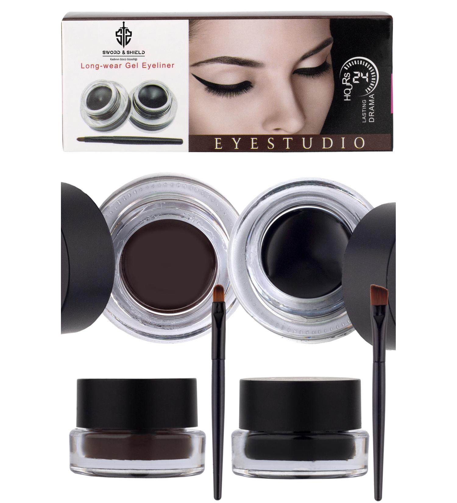 Sword & Shield S&S 4-Pack Gel Eyeliner Set - Brown & Black - Buy Online on GoSupps.com