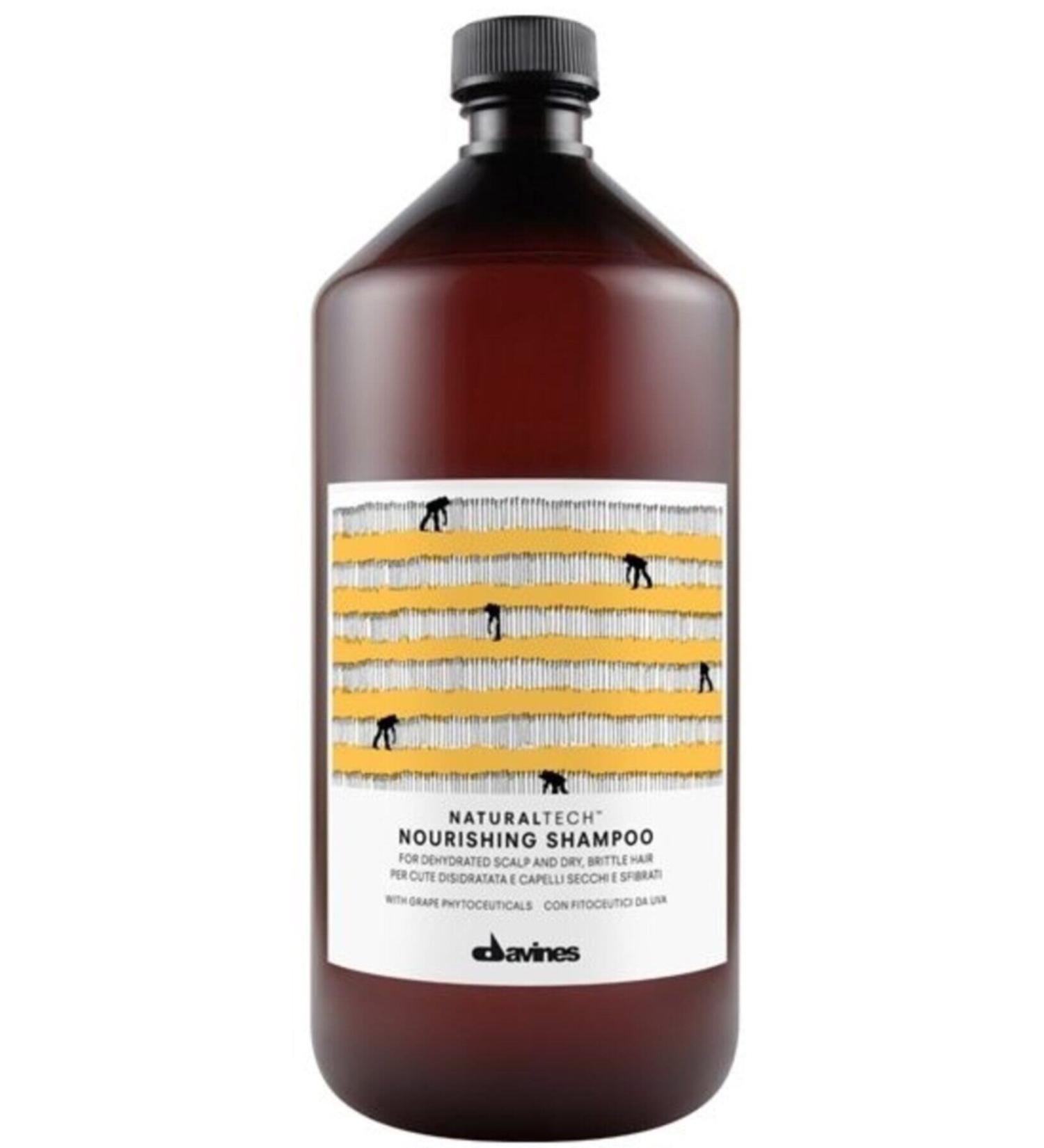 Davines Vegan Nourishing Shampoo Sulfate-Free Shampoo for Damaged Dry Hair 1000 Ml 50193 AlyaOnline