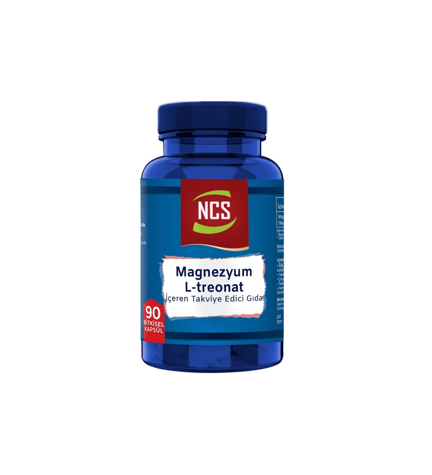 Ncs Magnesium L-threonate Magnesium L-threonate 2000 Mg 90 Capsules Vegan Formula