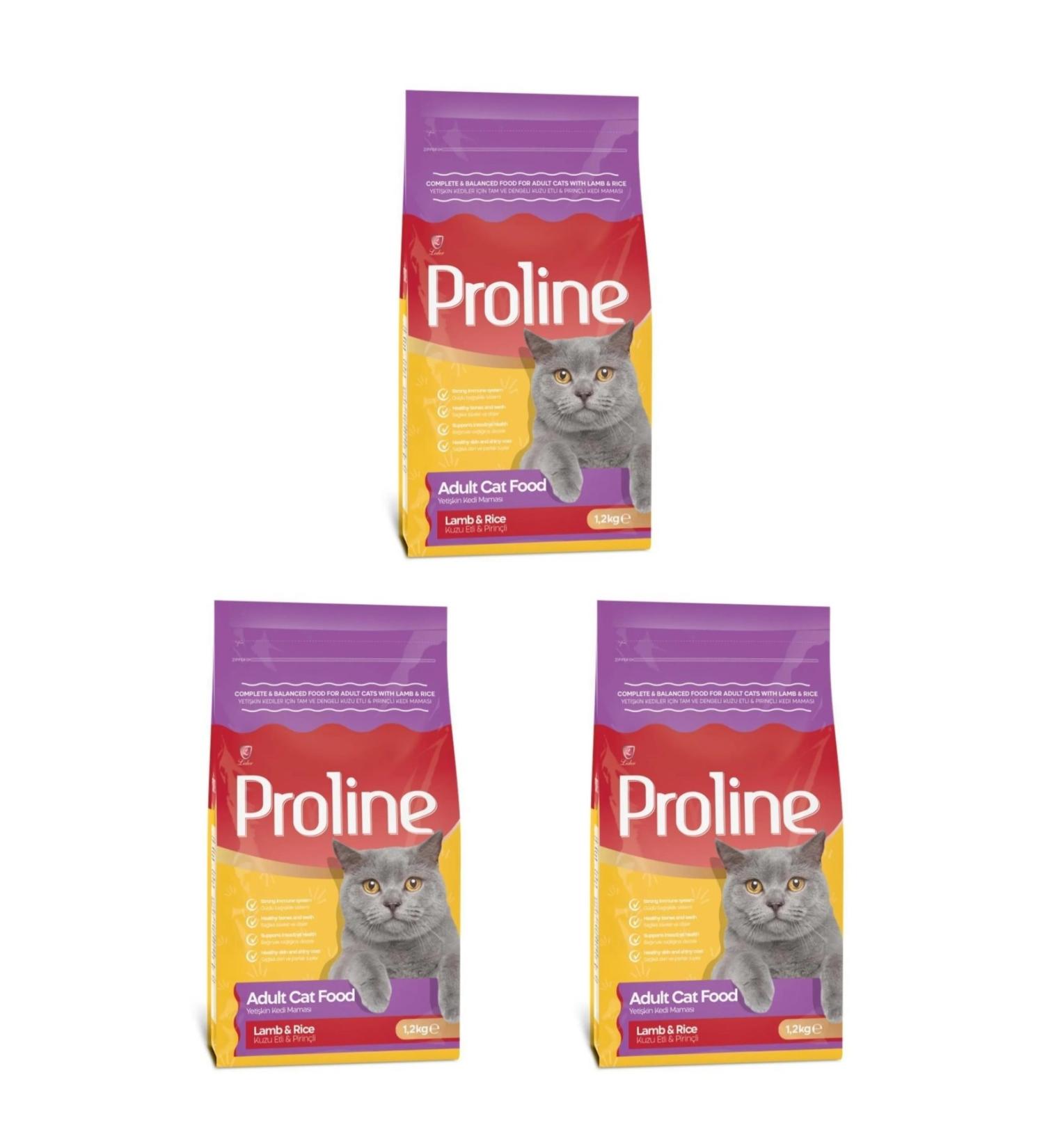 Proline Lamb Adult Cat Food 1200 gr X 3 Packs - Buy Online on GoSupps.com
