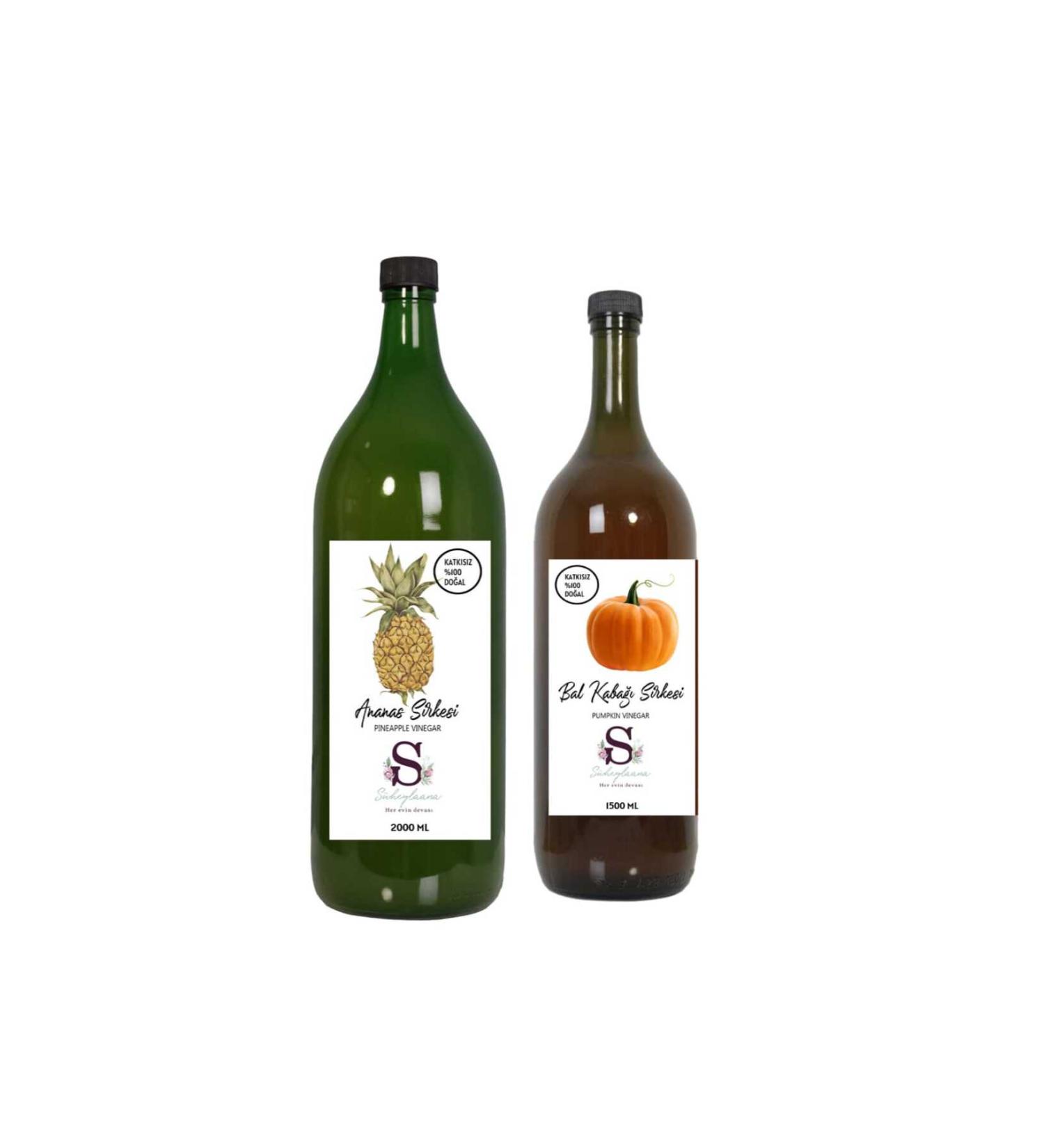 Suheylaana Natural Pineapple Vinegar 2000 Ml - Natural Pumpkin Vinegar 1500 Ml