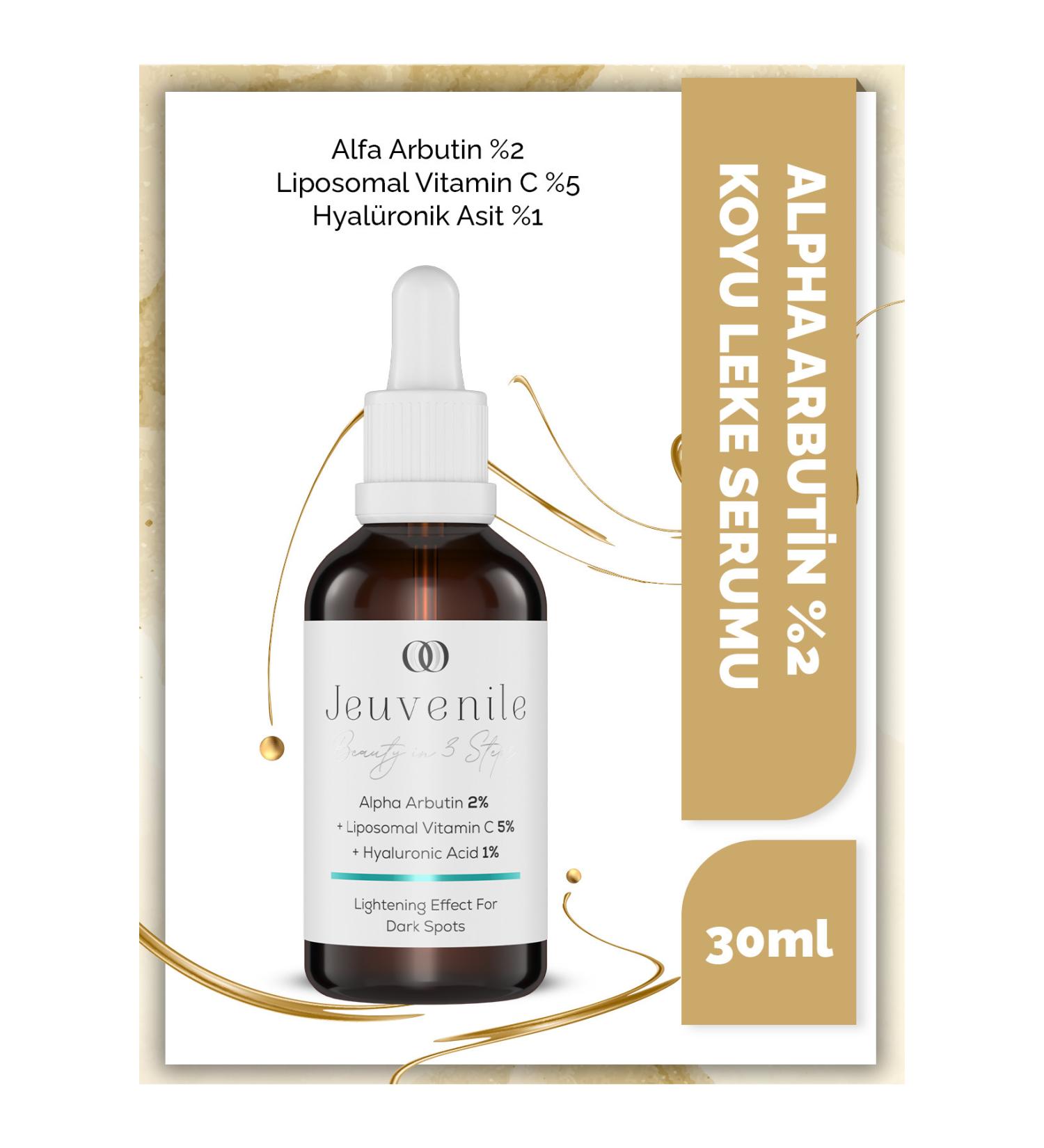 Jeuvenile Alpha Arbutin 2% Serum - Anti-Stain (Alpha Arbutin Liposomal Vitamin C Hyaluronic Acid) - Buy Online on GoSupps.com
