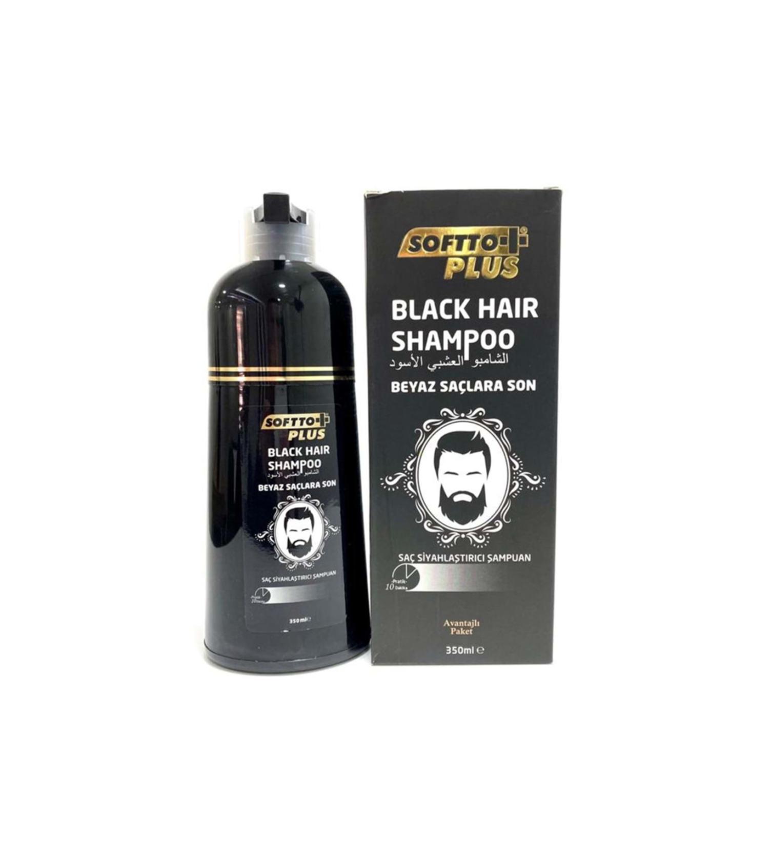 Softto Plus Anti White and Gray Black Hair Herbal Shampoo 350 ml.