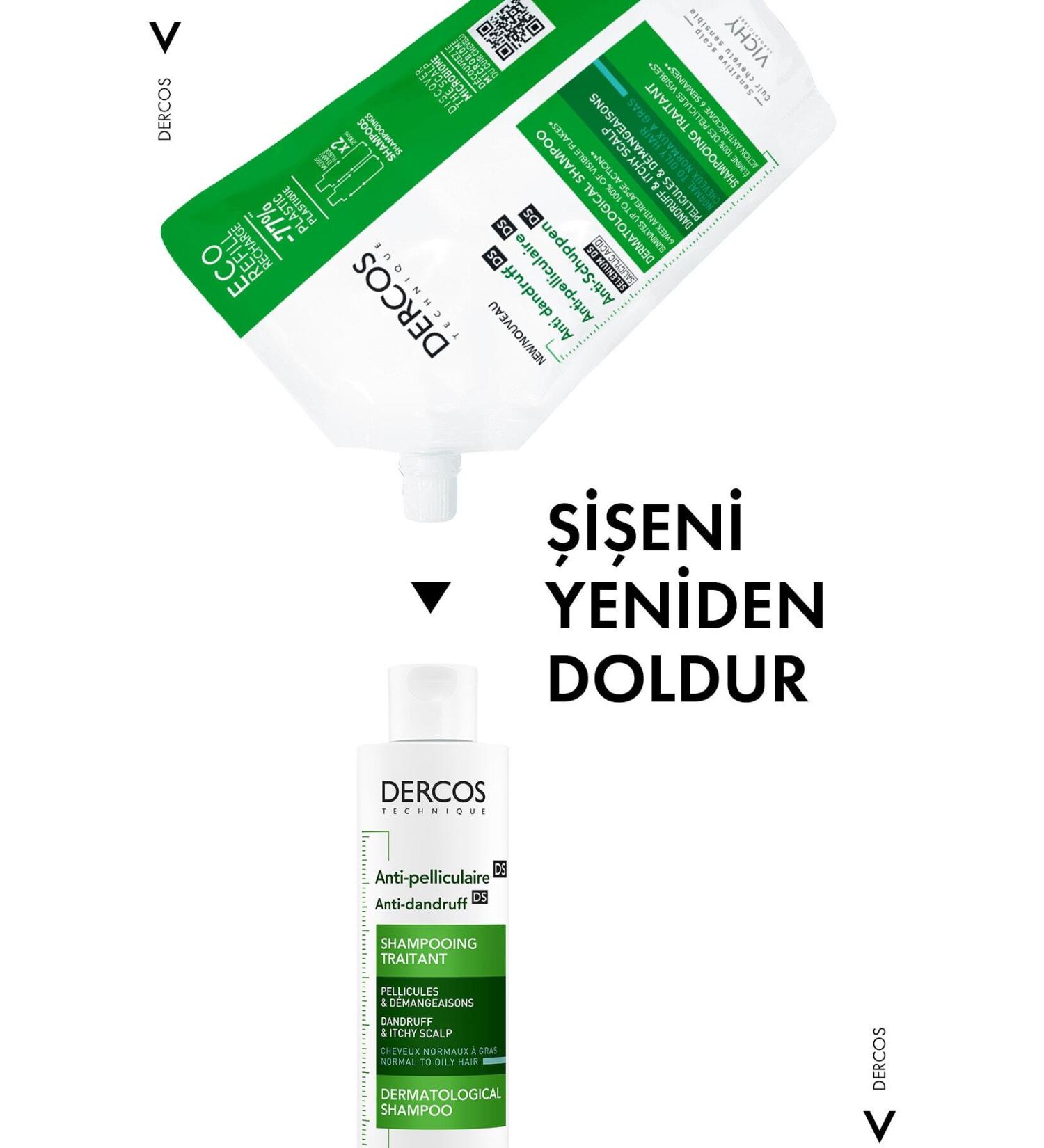 Vichy Dercos Anti-Dandruff Shampoo for Oily Scalps (390ml) GK RN332 - Buy Online on GoSupps.com