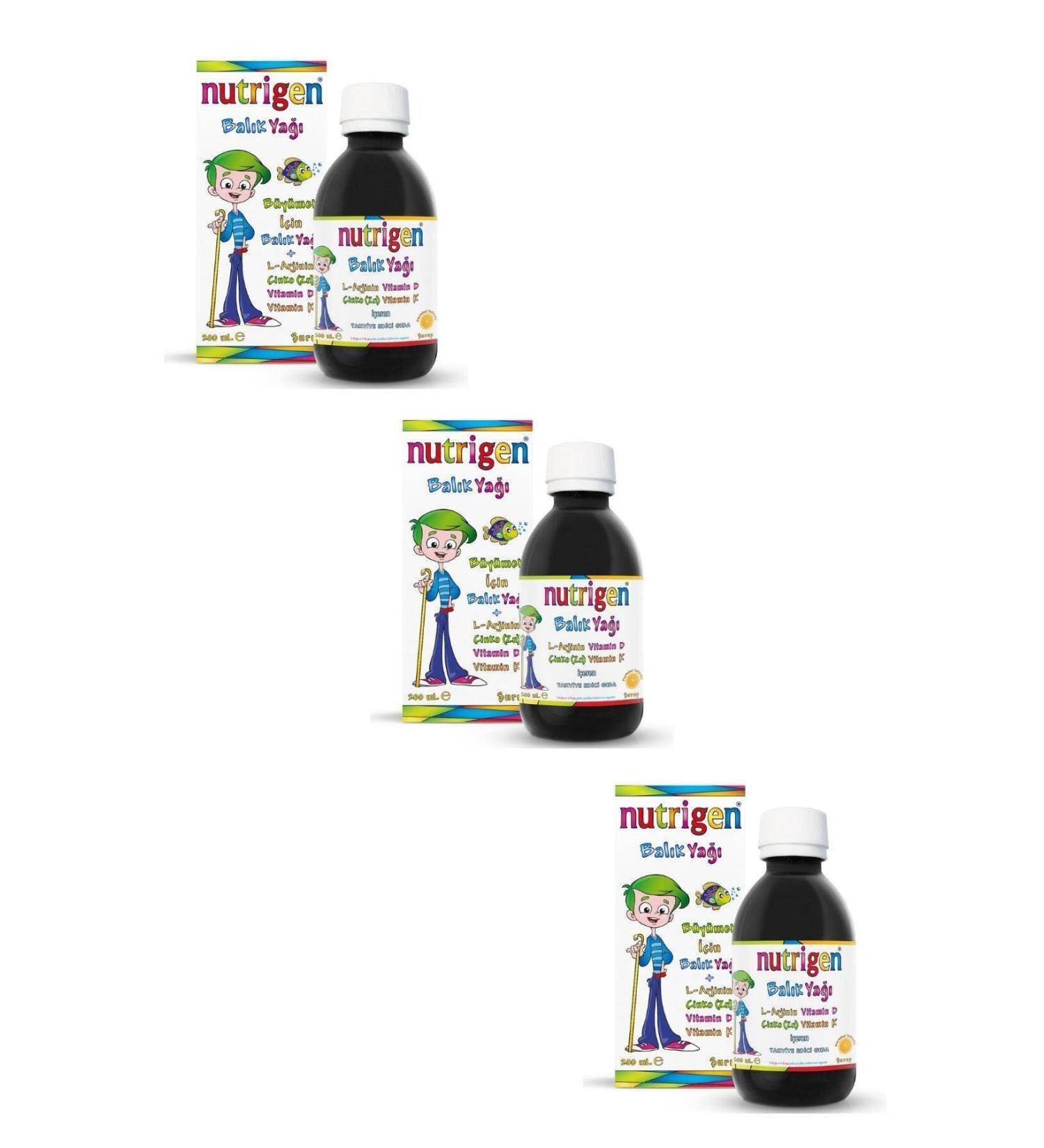 Nutrigen Fish Oil Syrup 200 mlx3 3-pack Economic Package - Buy Online on GoSupps.com