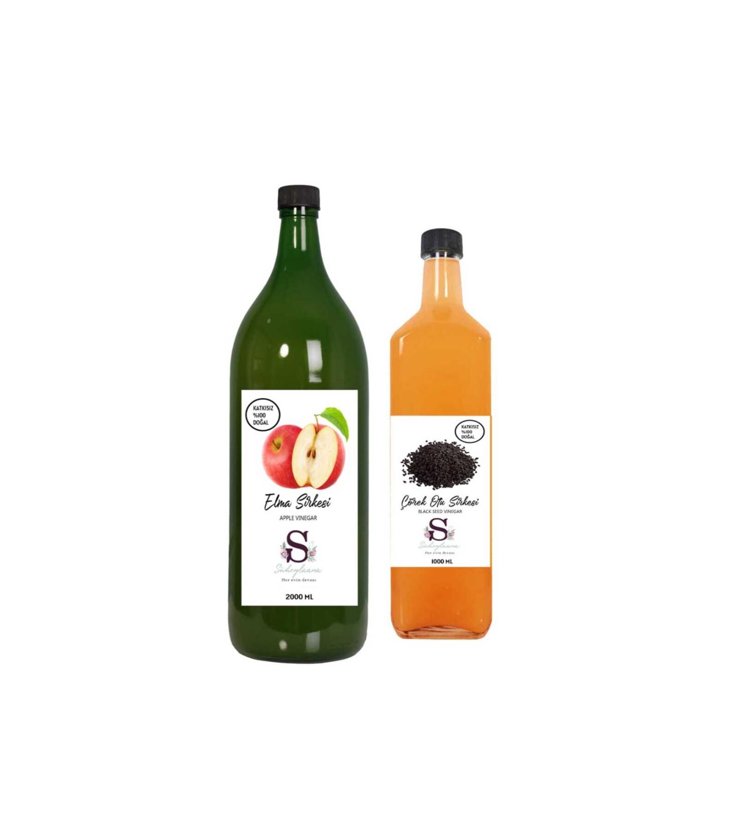Suheylaana Natural Apple Cider Vinegar 2000 Ml - Natural Black Cumin Vinegar 1000 Ml