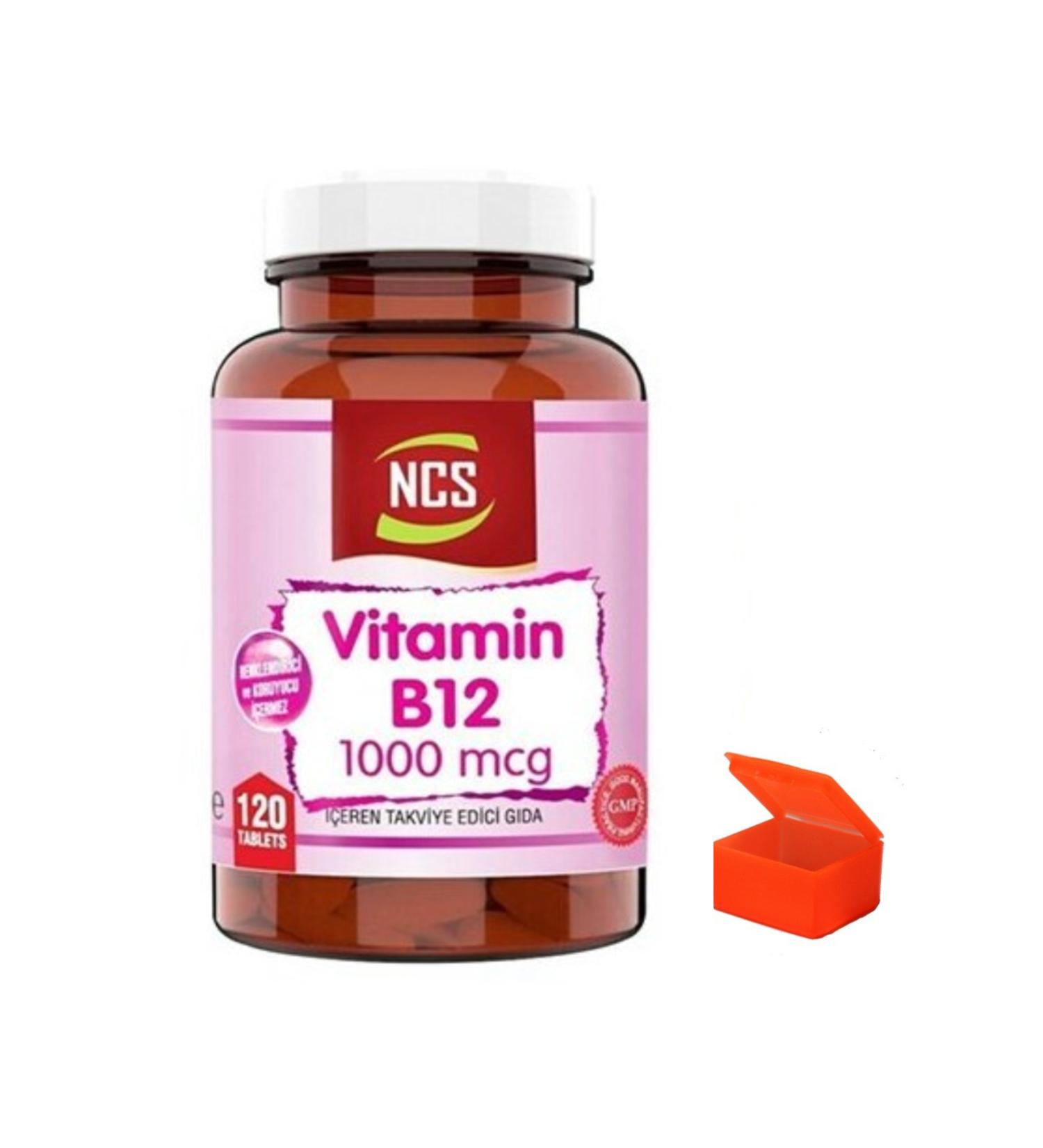Ncs Vitamin B12 Methylcobalamin 1000 Mcg 120 Tablets + Pill Box - Buy Online on GoSupps.com
