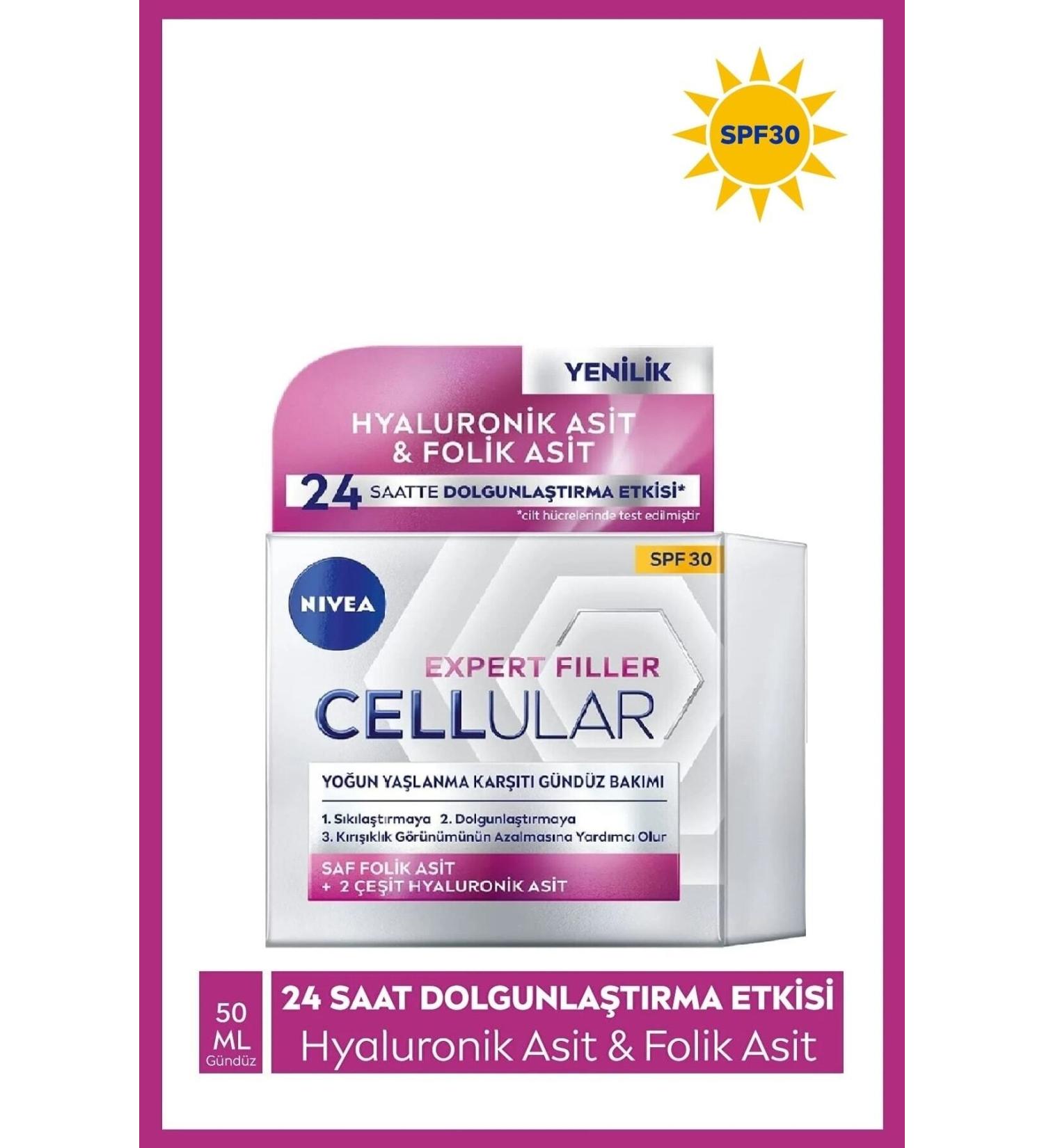 NIVEA Cellular Expert Filler Intensive Anti-Aging Day Cream 50ml Spf30 - Buy Online on GoSupps.com