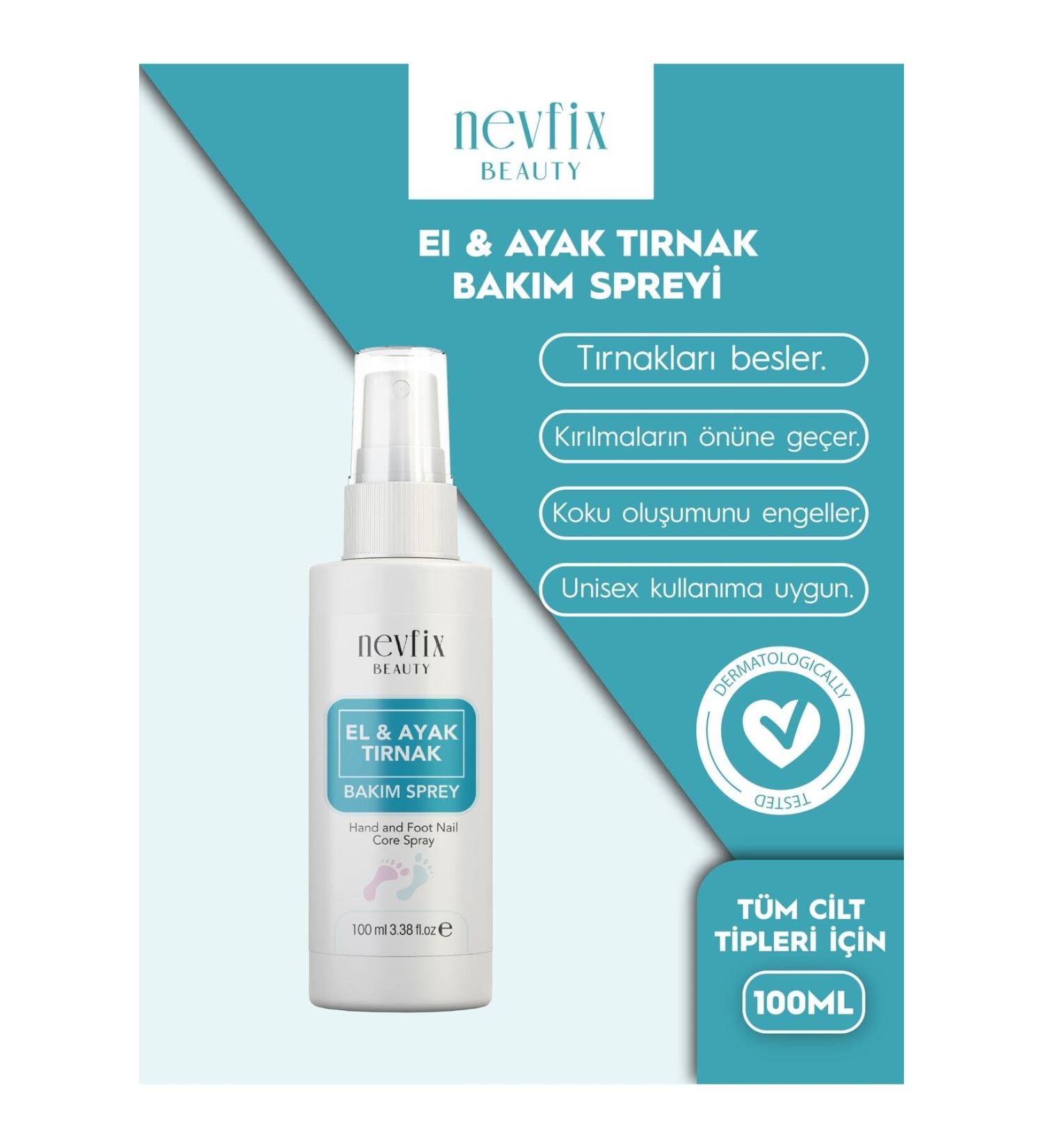 Nevfix Beauty Hand Foot Nail Fungus Spray 100 ml Deodorizer Moisturizer - Buy Online on GoSupps.com