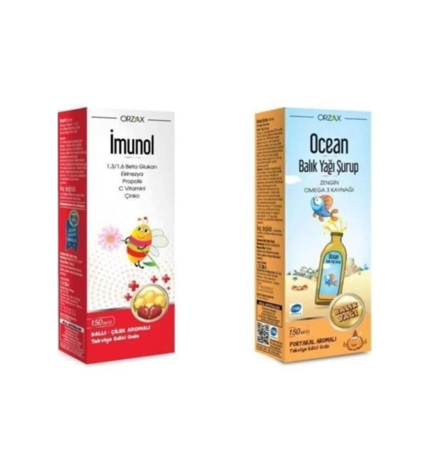 IMUNOL Fish Oil Syrup Orange Flavored 150ml + Imunol Syrup 150ml