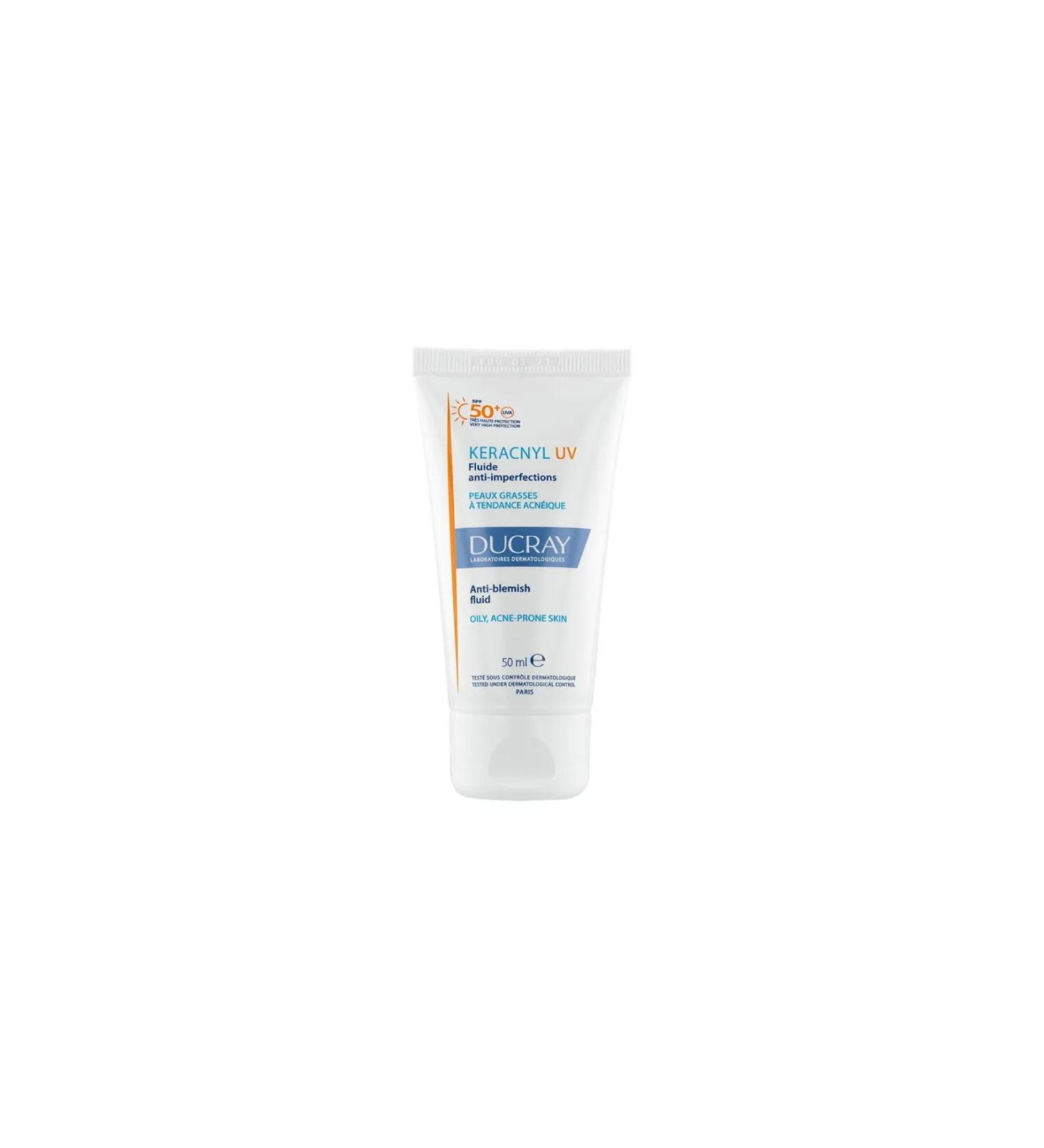 Ducray Keracnyl UV SPF50+ Anti Blemish Anti-Blemish Sunscreen for Acne-Prone Oily Skin 50ml