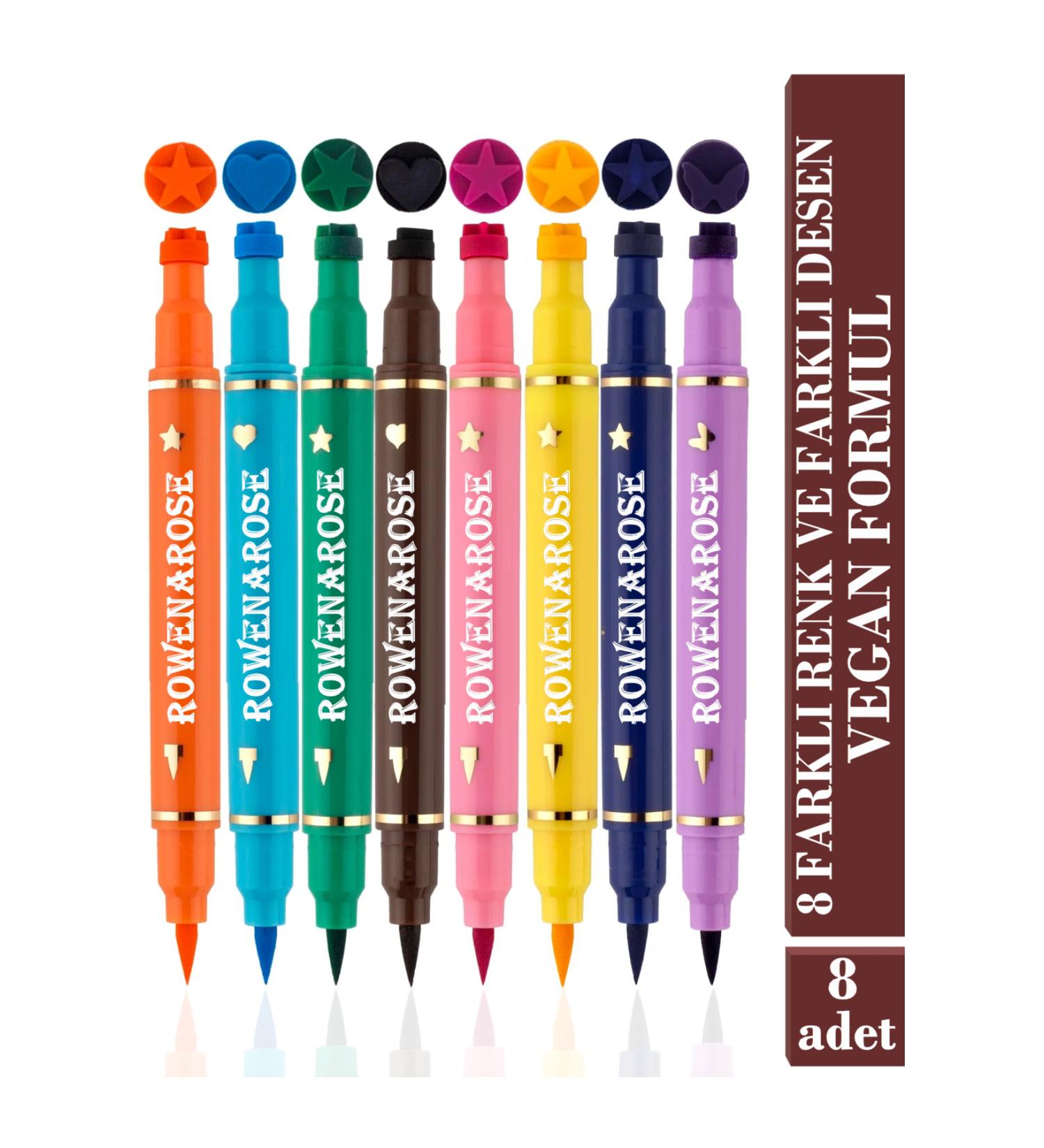 ROWENAROSE 8 Color Double-Sided Neon Pen Eyeliner Set - Buy Online on GoSupps.com