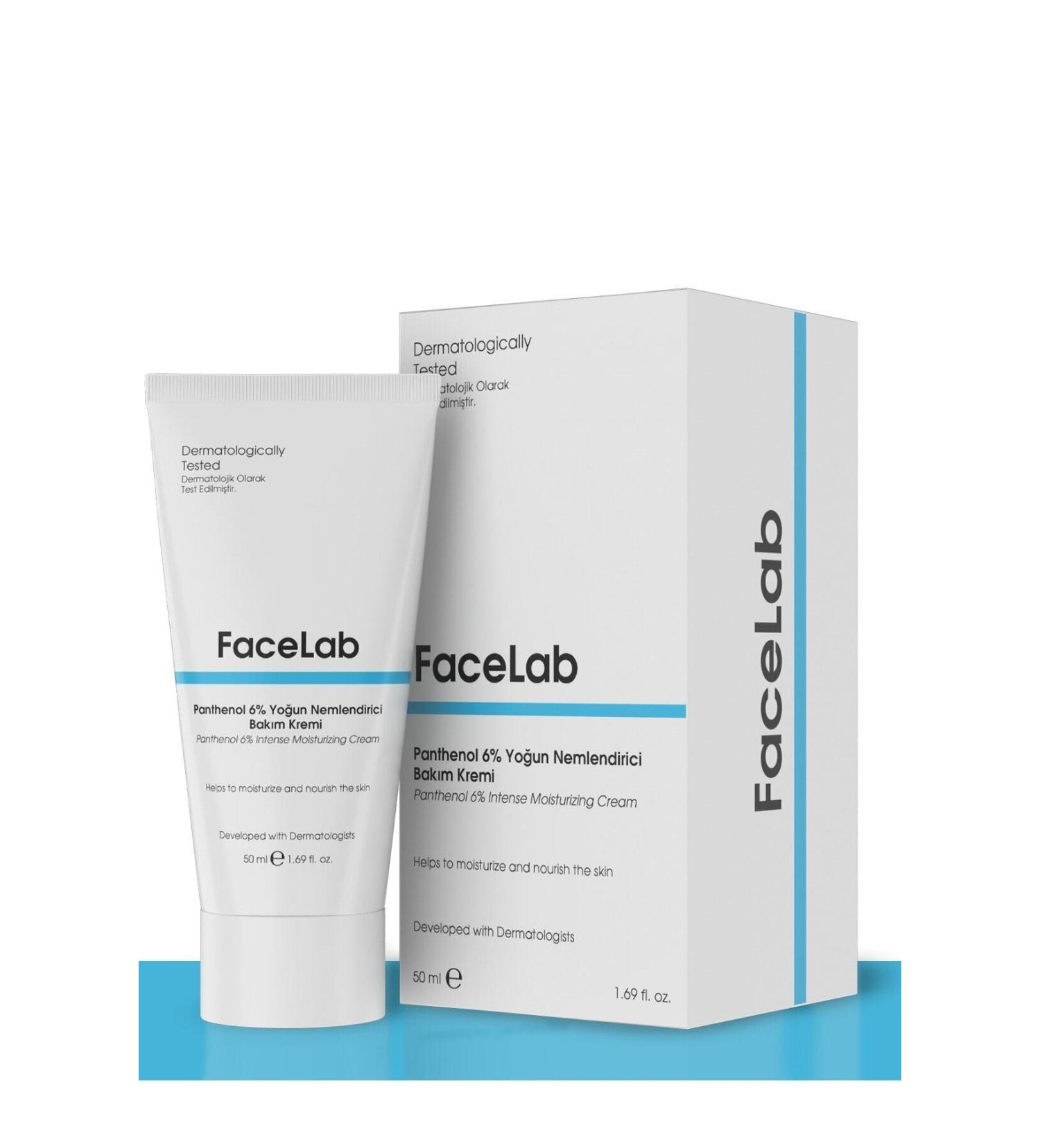 FaceLab Intensive Moisturizing and Barrier Repair Panthenol 6% Skin Care Cream 50 ml - Buy Online on GoSupps.com