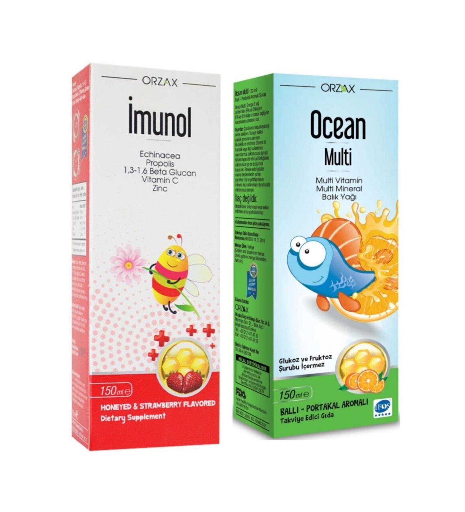 IMUNOL Syrup 150ml Ocean Multivitamin Multimineral Fish Oil Multi Syrup 150ml