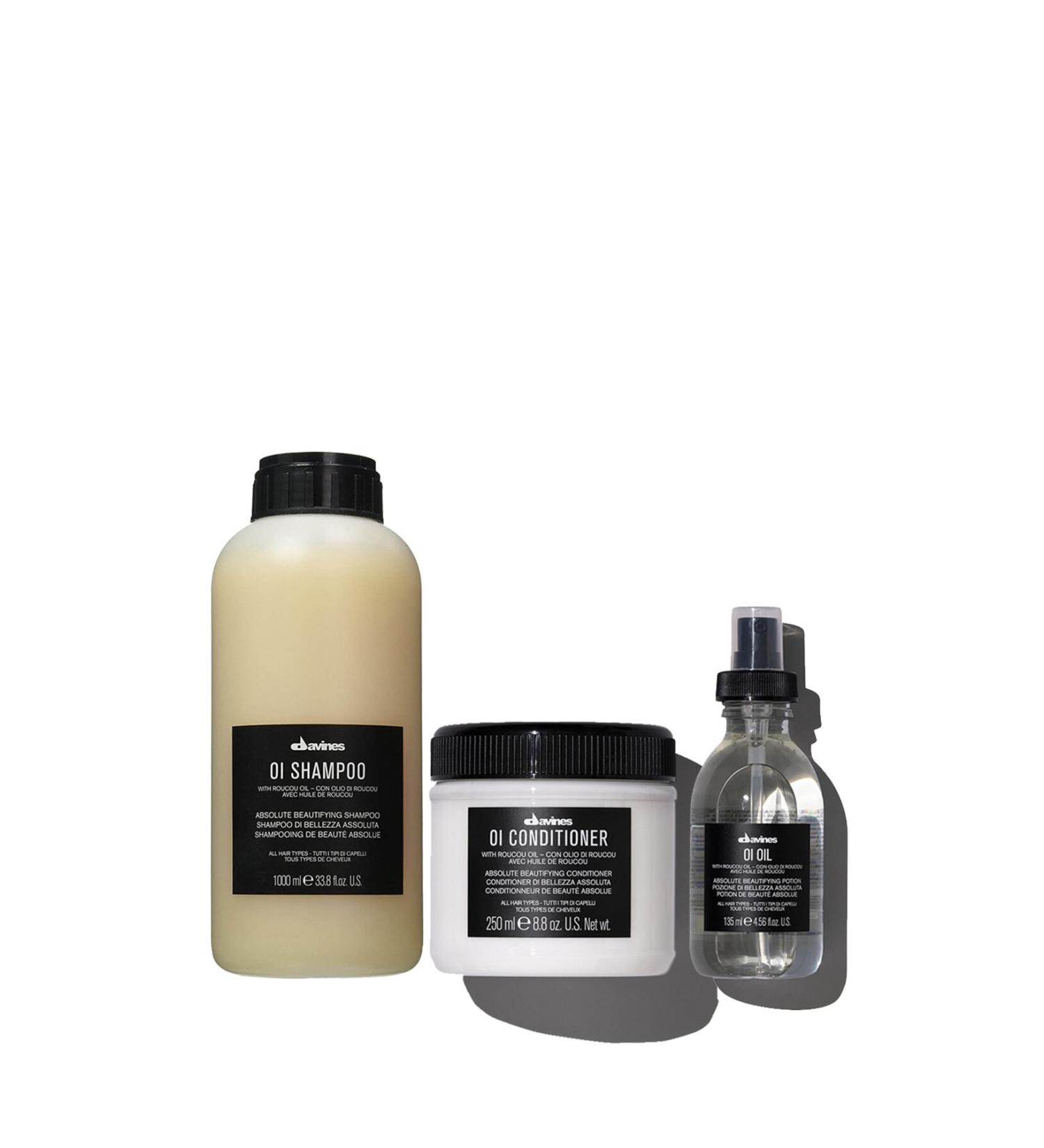 Davines Professional Oi Oil Shampoo 1000ml/cream 250ml/absolute Oil 135ml NesliBty