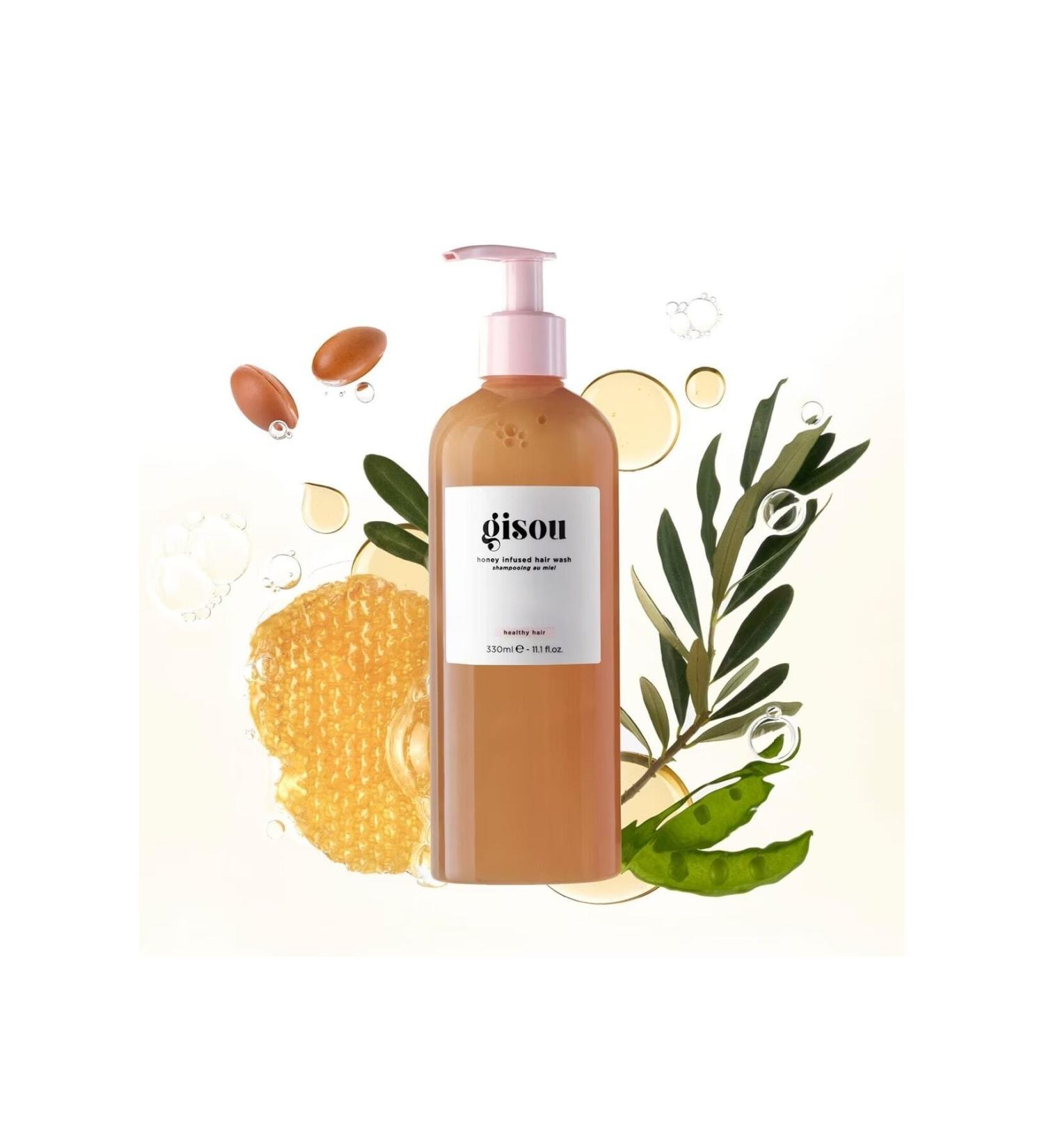 gisou Honey Infused Hair Wash - Sulfate-Free Honey Moisturizing Nourishing and Repairing Shampoo 330 Ml - Buy Online on GoSupps.com