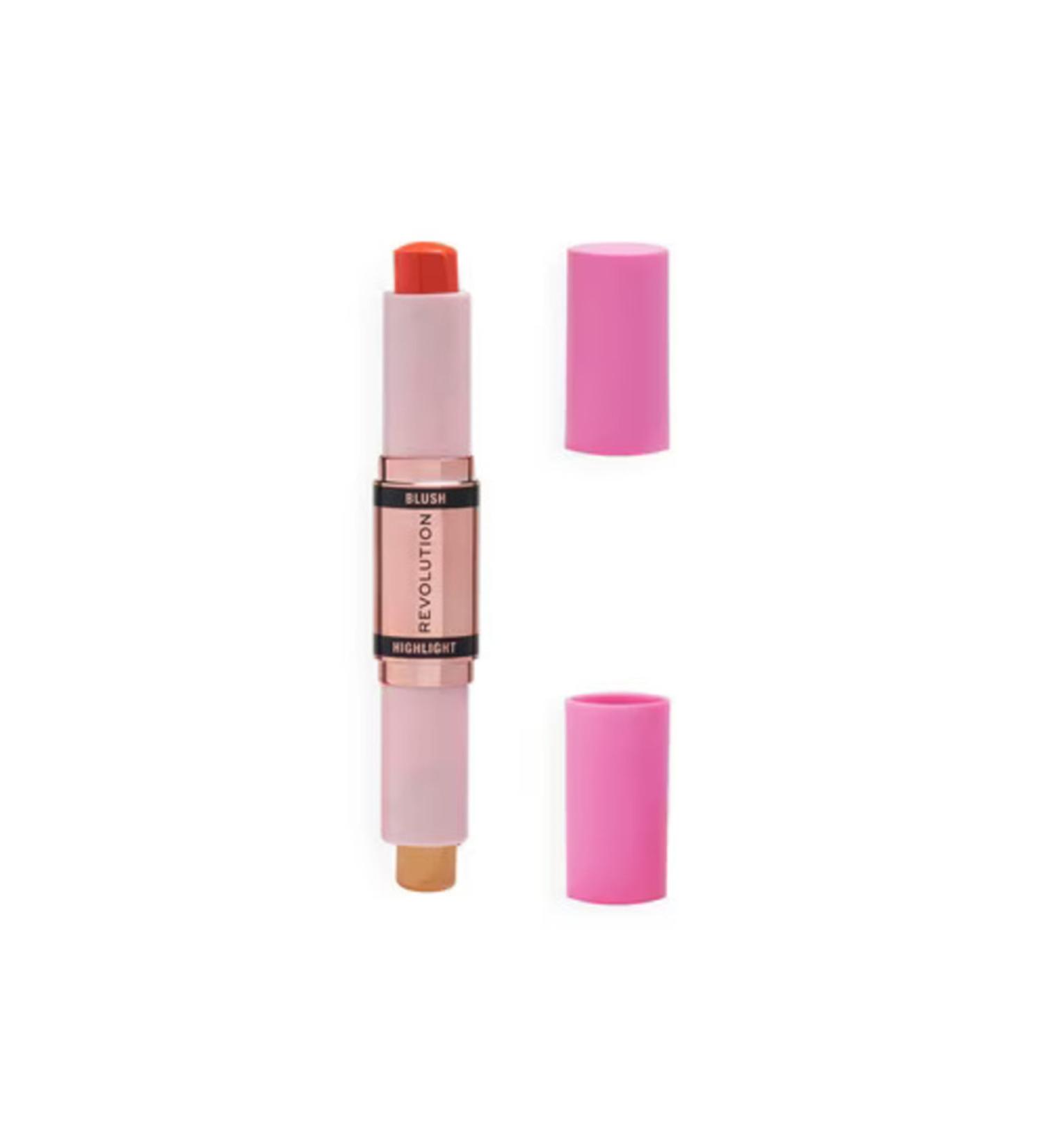 Revolution Blush and Highlighter Stick Coral