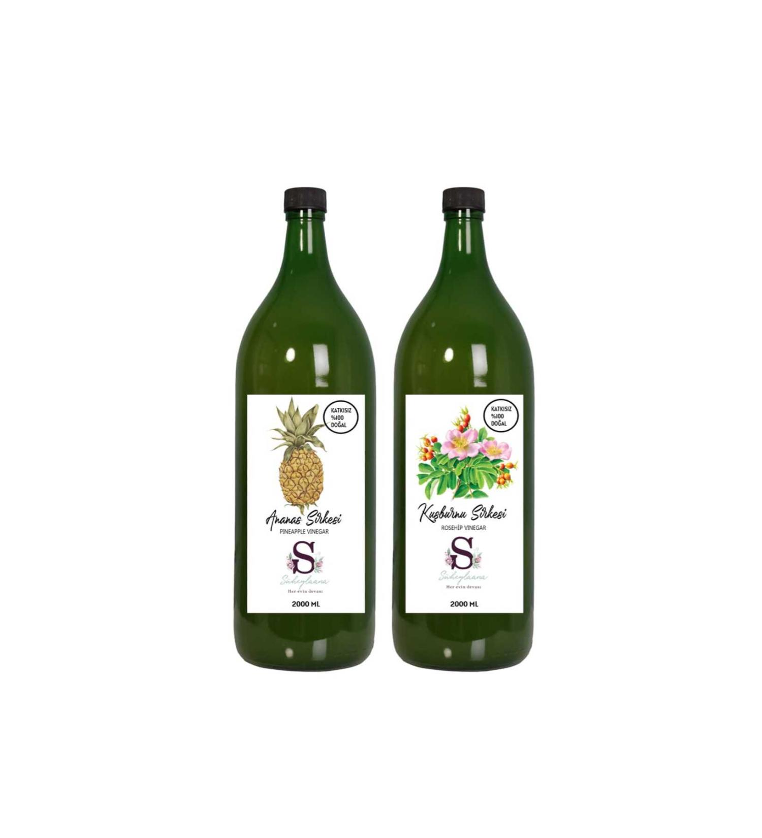 S heylaana Natural Pineapple Vinegar 2000 Ml - Natural Rosehip Vinegar 2000 Ml