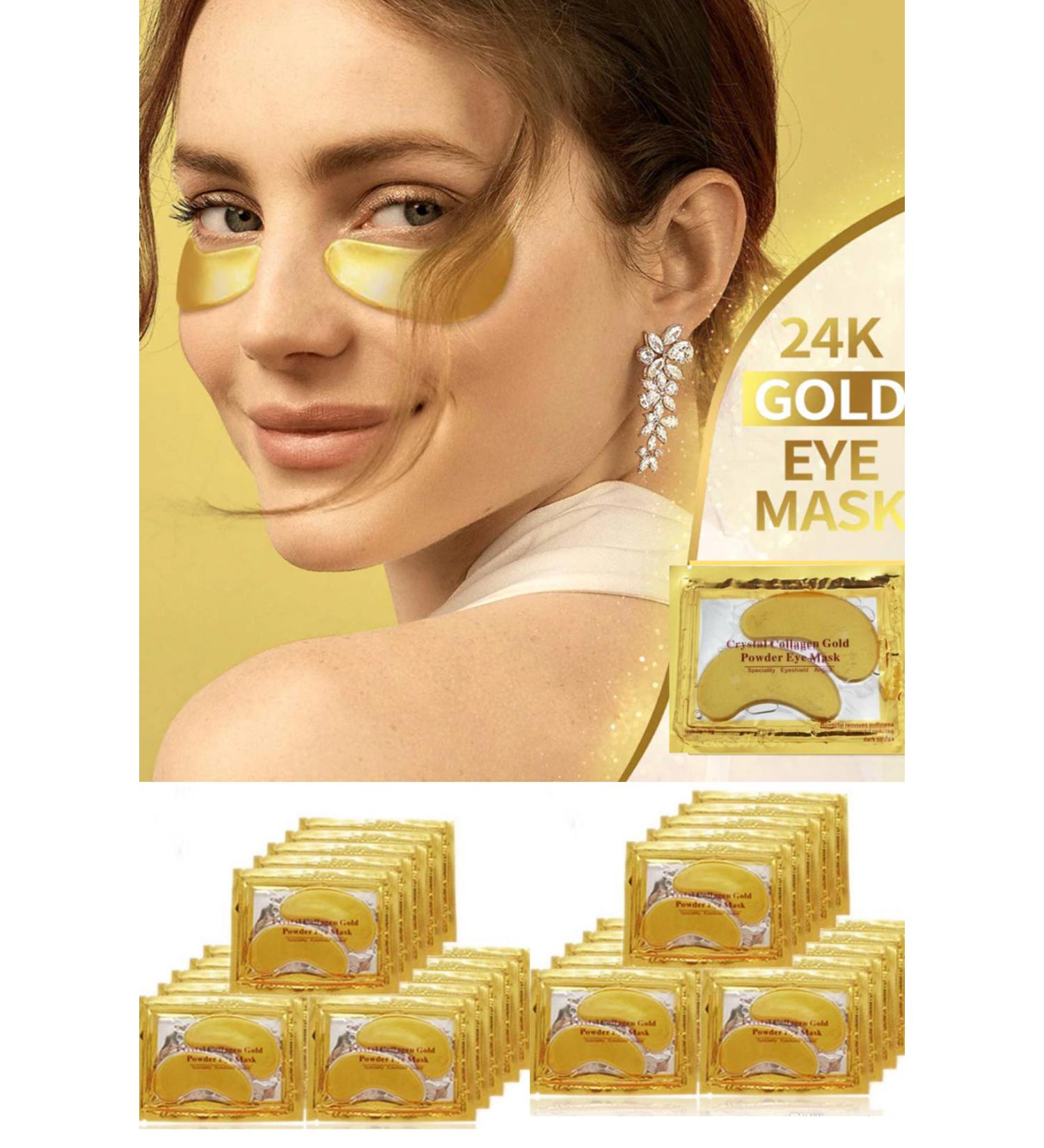 QN AY Crystal 24 K Gold Collagen Under Eye Mask Skin Renewal Care Set of 10 - Buy Online on GoSupps.com