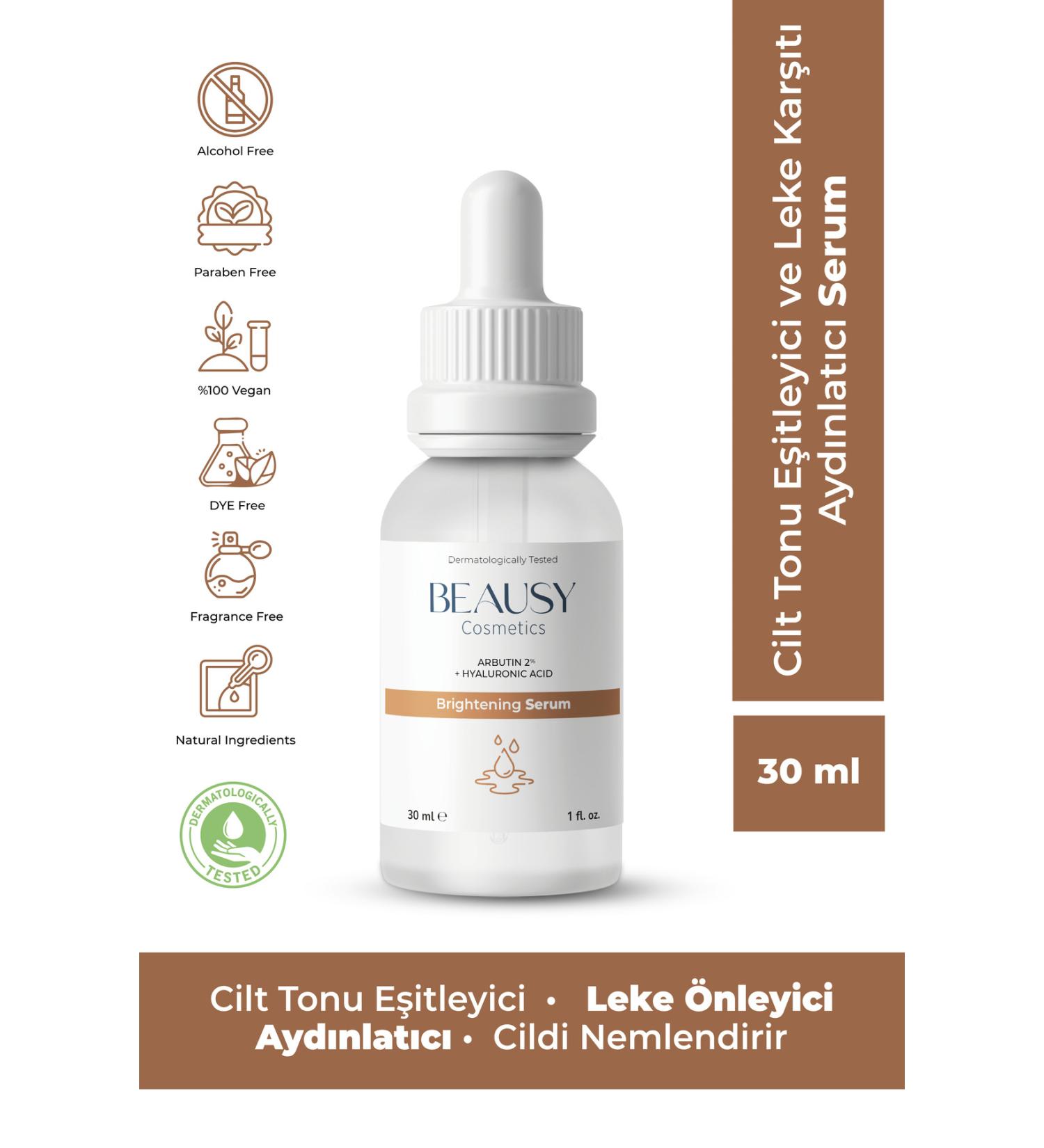 Beausy Cosmetics Skin Tone Equalizer and Anti-Spot Brightening Serum 30ml (ARBUTIN 2% HYALURONIC ACID). - Buy Online on GoSupps.com