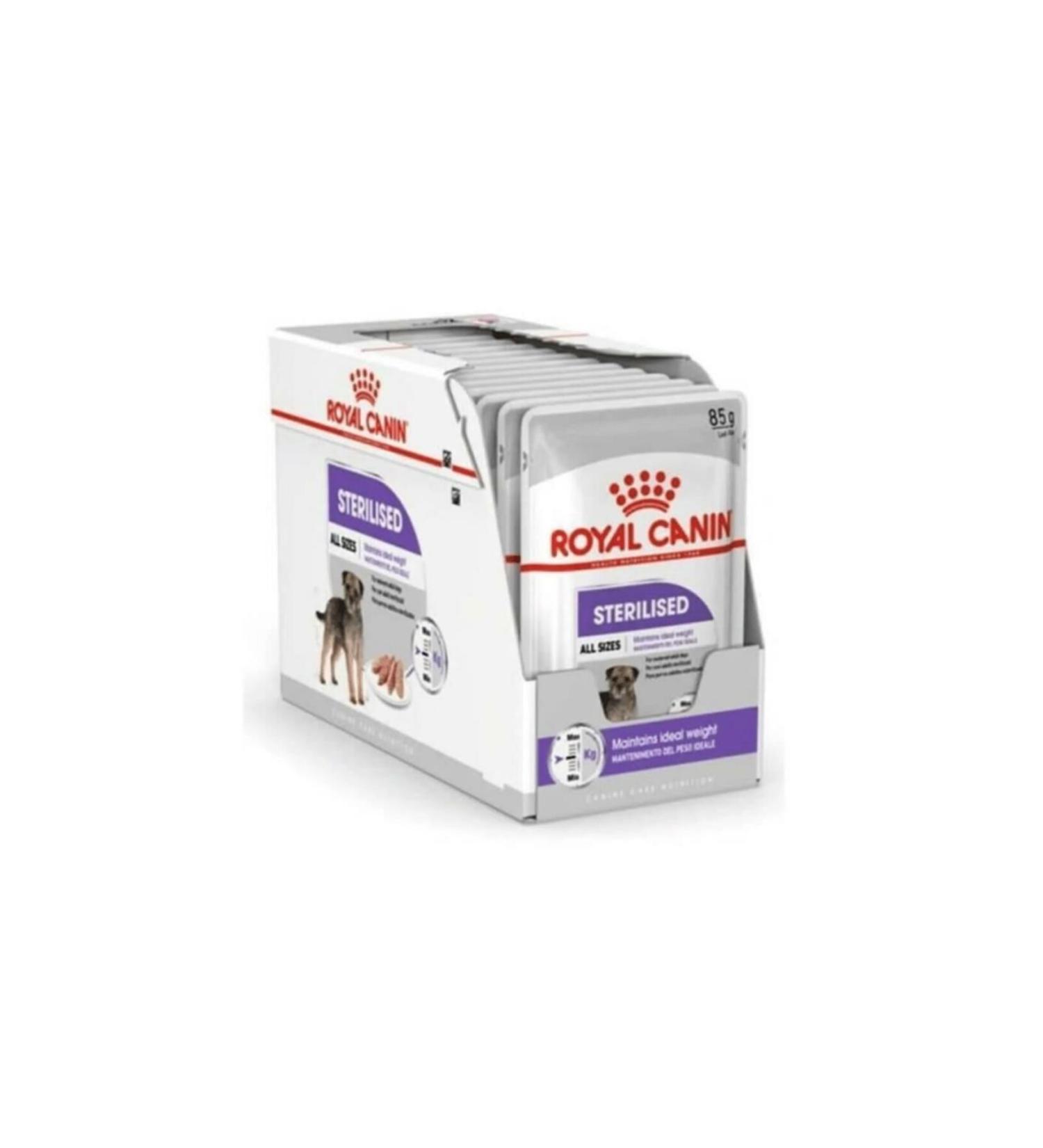 Royal Canin Sterilized Canned Pouch Food for Neutered Dogs 85 Gr 12 Pack
