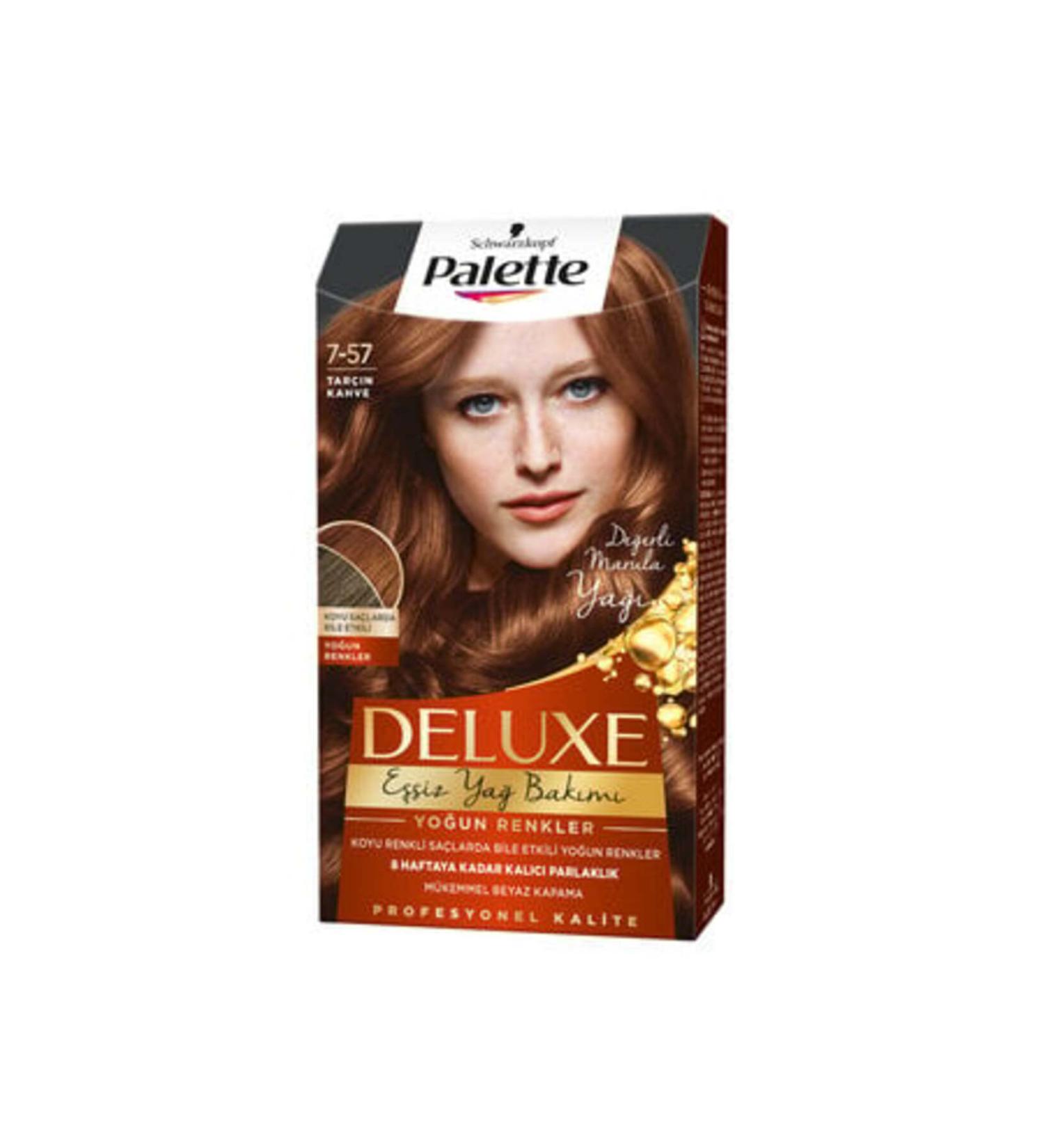 Palette Deluxe Intense Colors Hair Dye Cinnamon Brown 7-57 ( 1 PIECE )