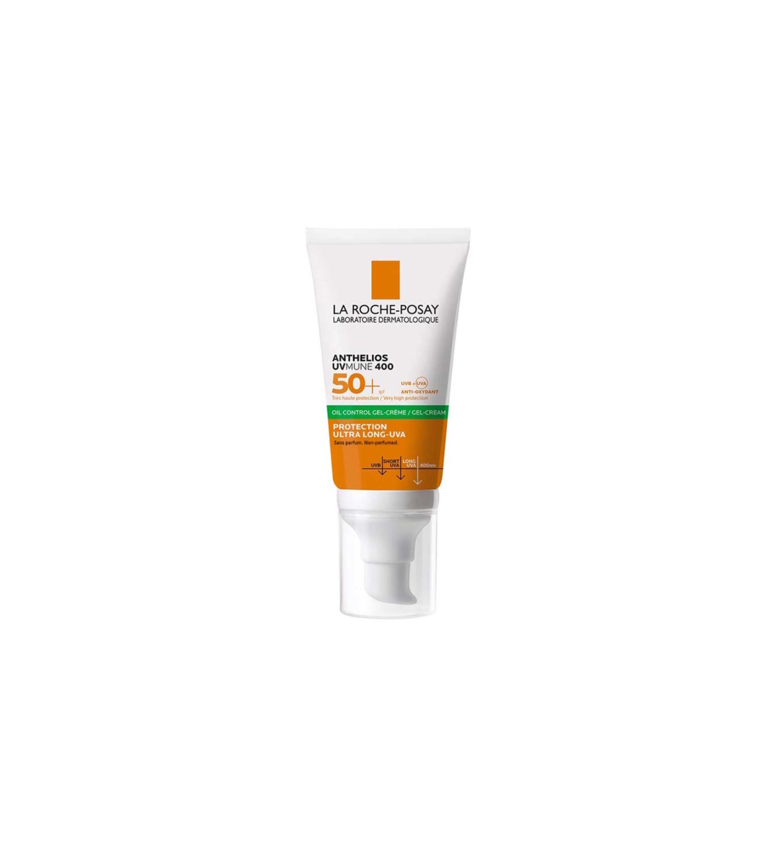 La Roche Posay Anthelios UVmune Oil Control Gel Cream SPF50 Face Sunscreen for Sun Intolerant Skin 50 ml